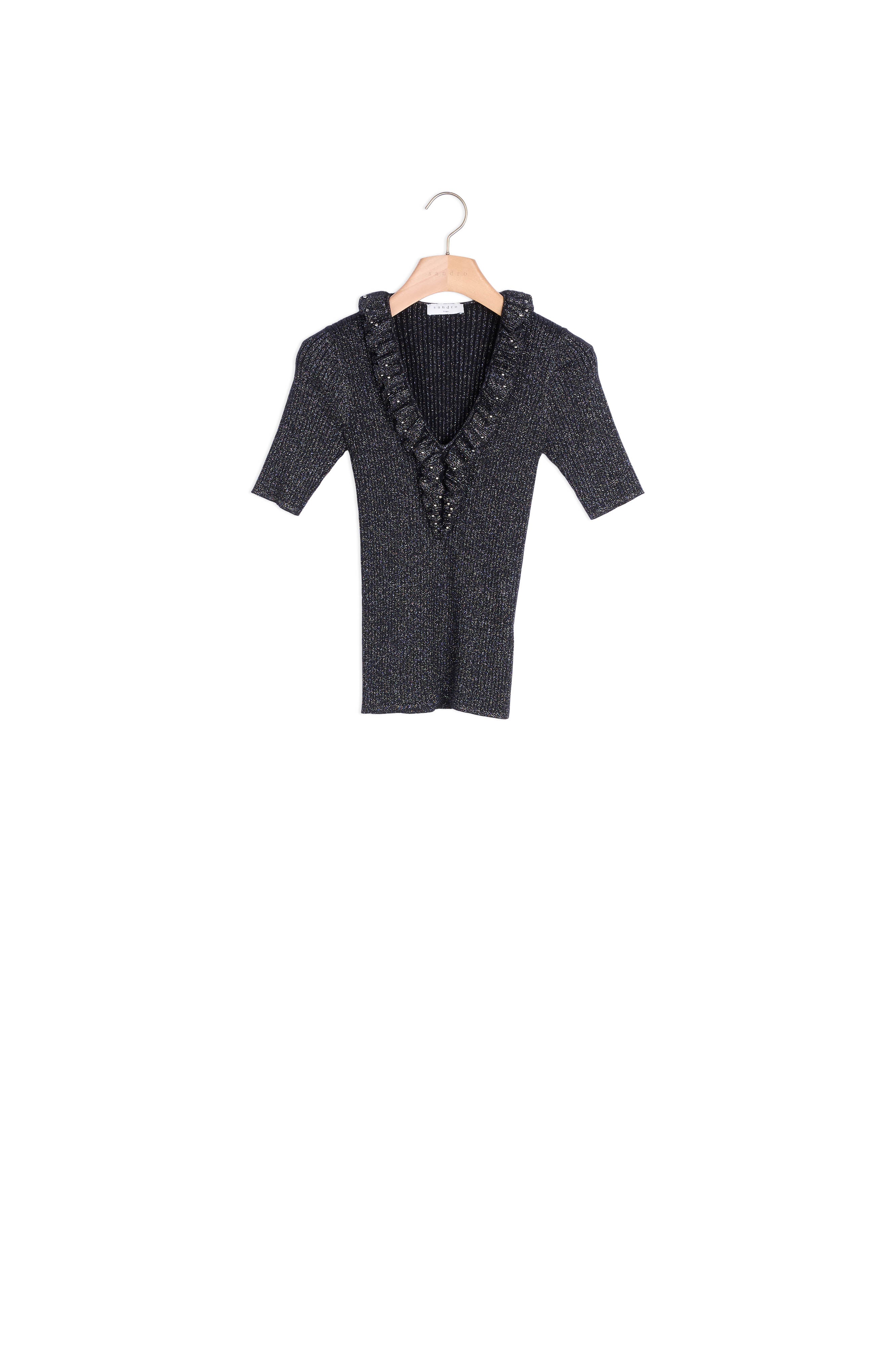Pull à manches courtes en Maille lurex Sandro seconde main