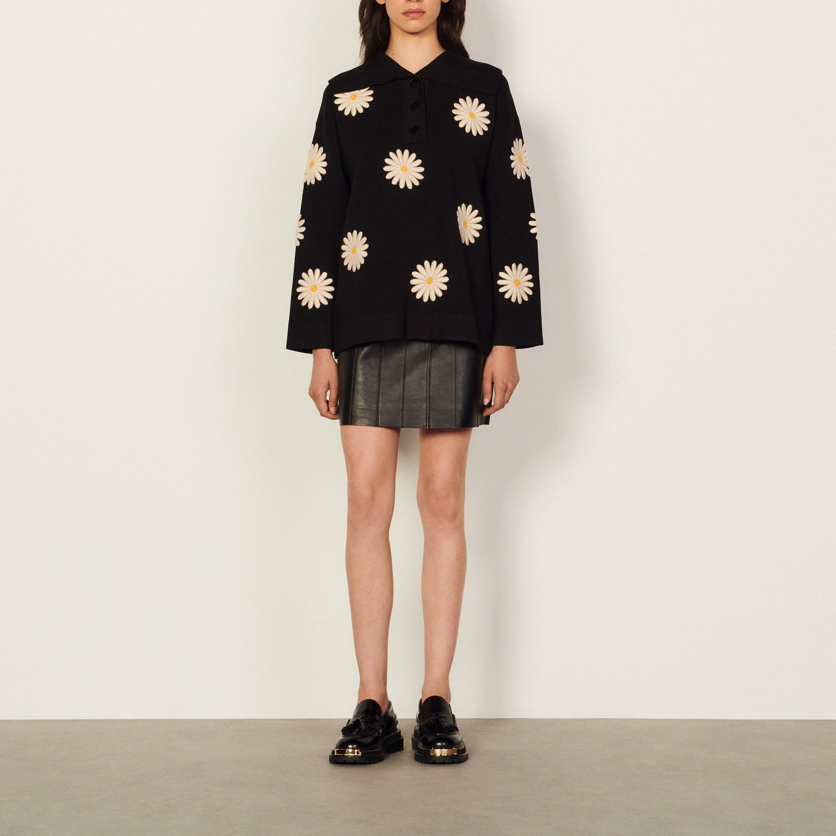 Pull Noir Sandro seconde main