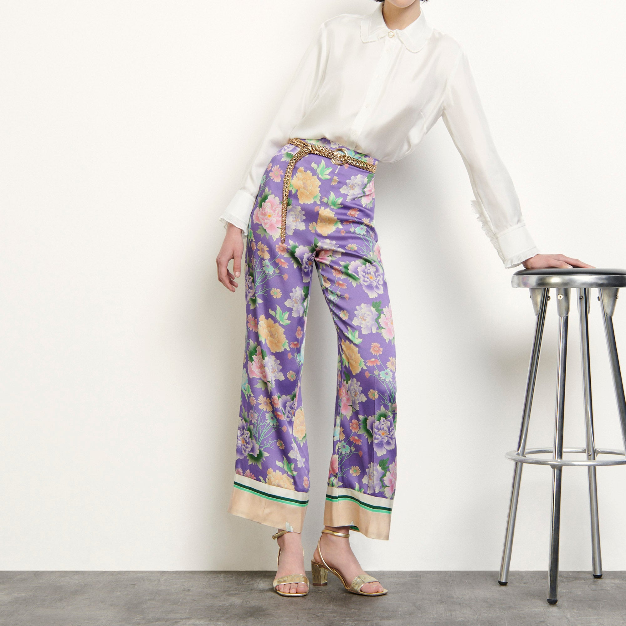 Pantalon large imprimé Sandro seconde main