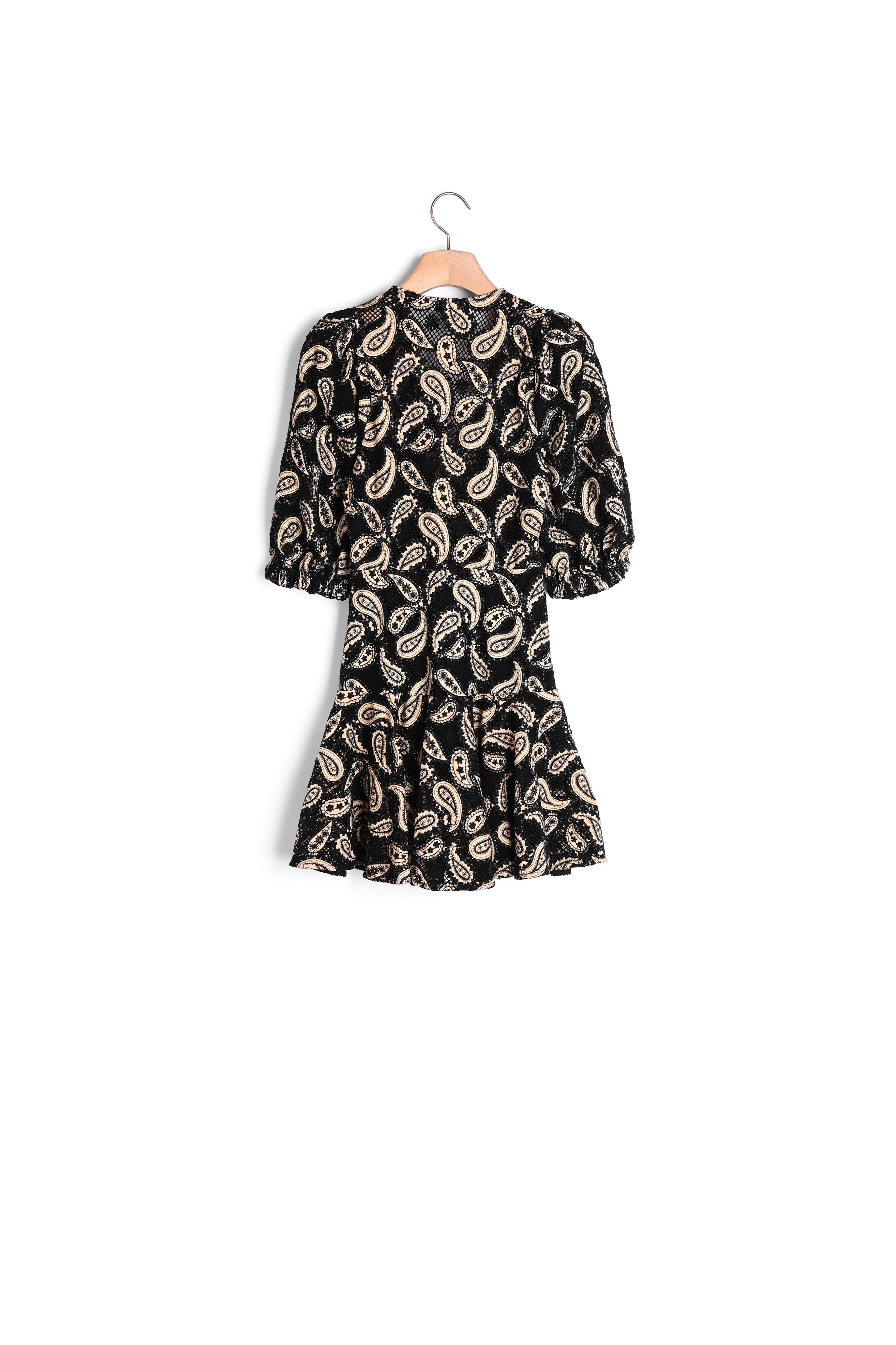Robe courte en guipure motifs paisley Sandro seconde main