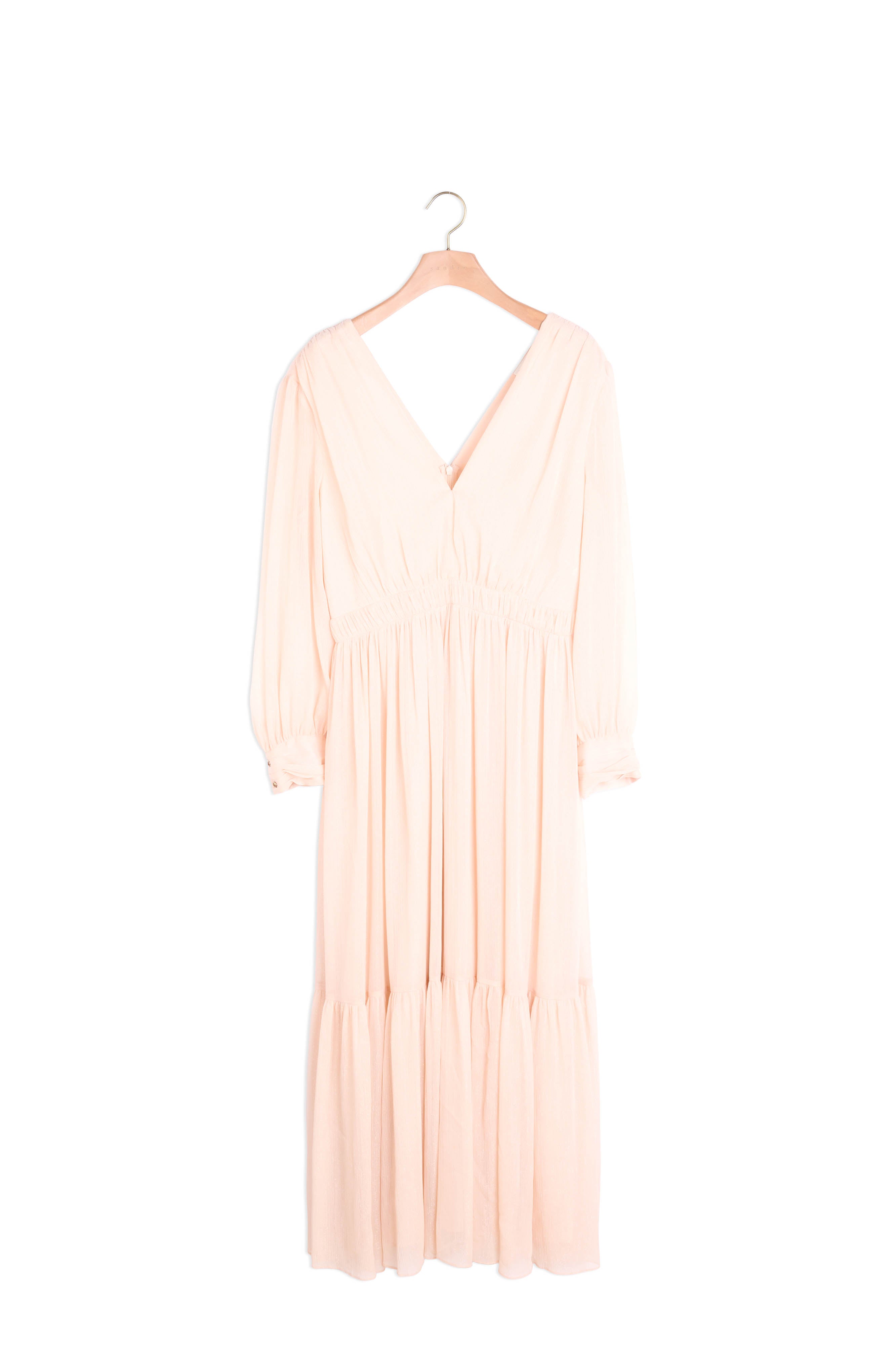 Robe longue plissée à manches longues Sandro seconde main