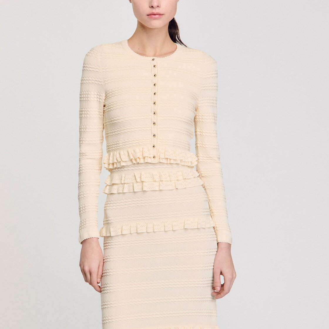 Cardigan à volants Sandro seconde main