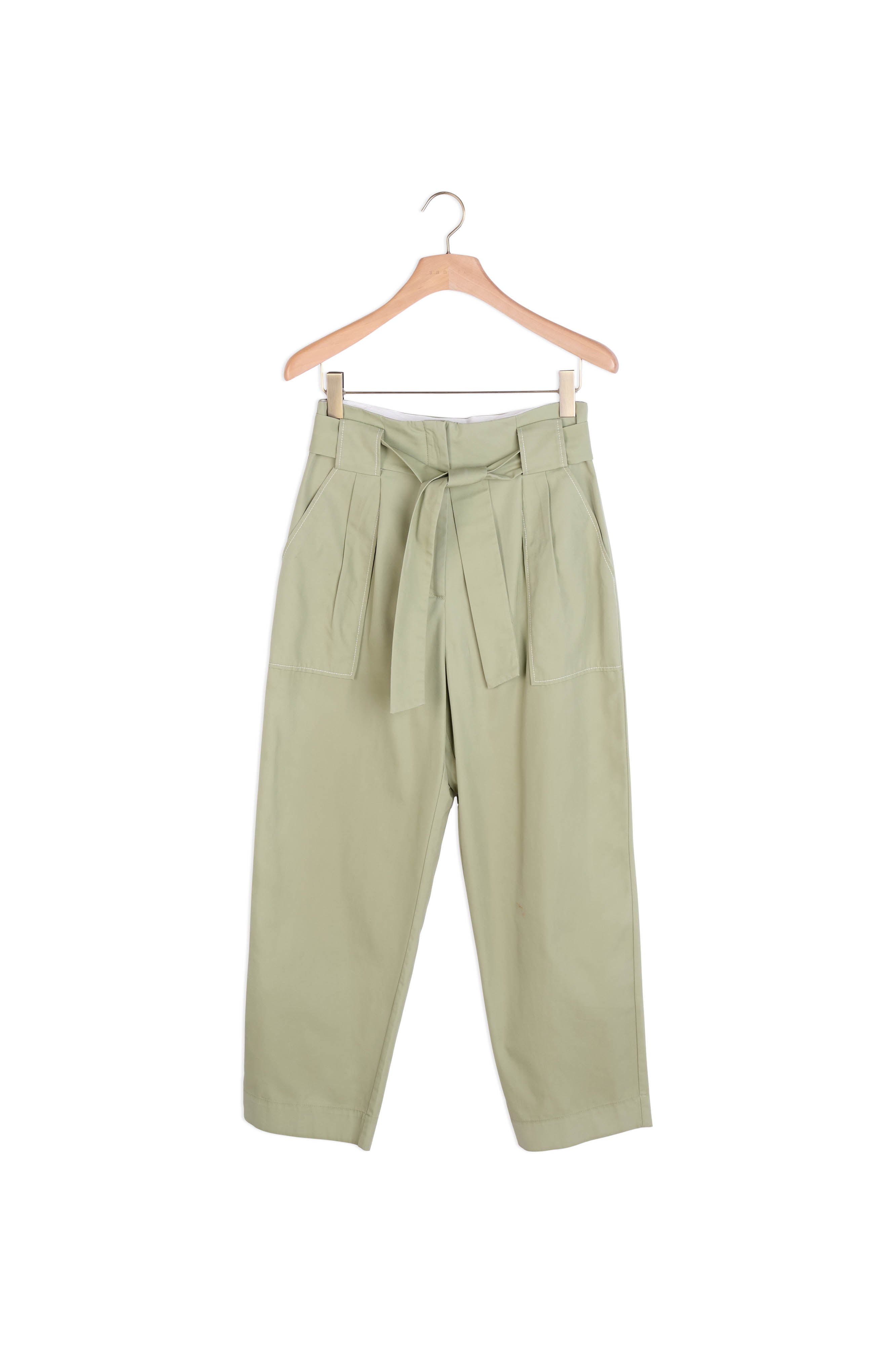 Pantalon large avec ceinture à nouer Sandro seconde main