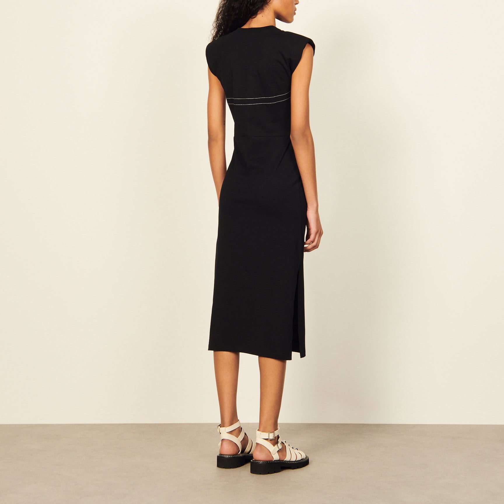 Robe froncée en coton biologique Sandro seconde main