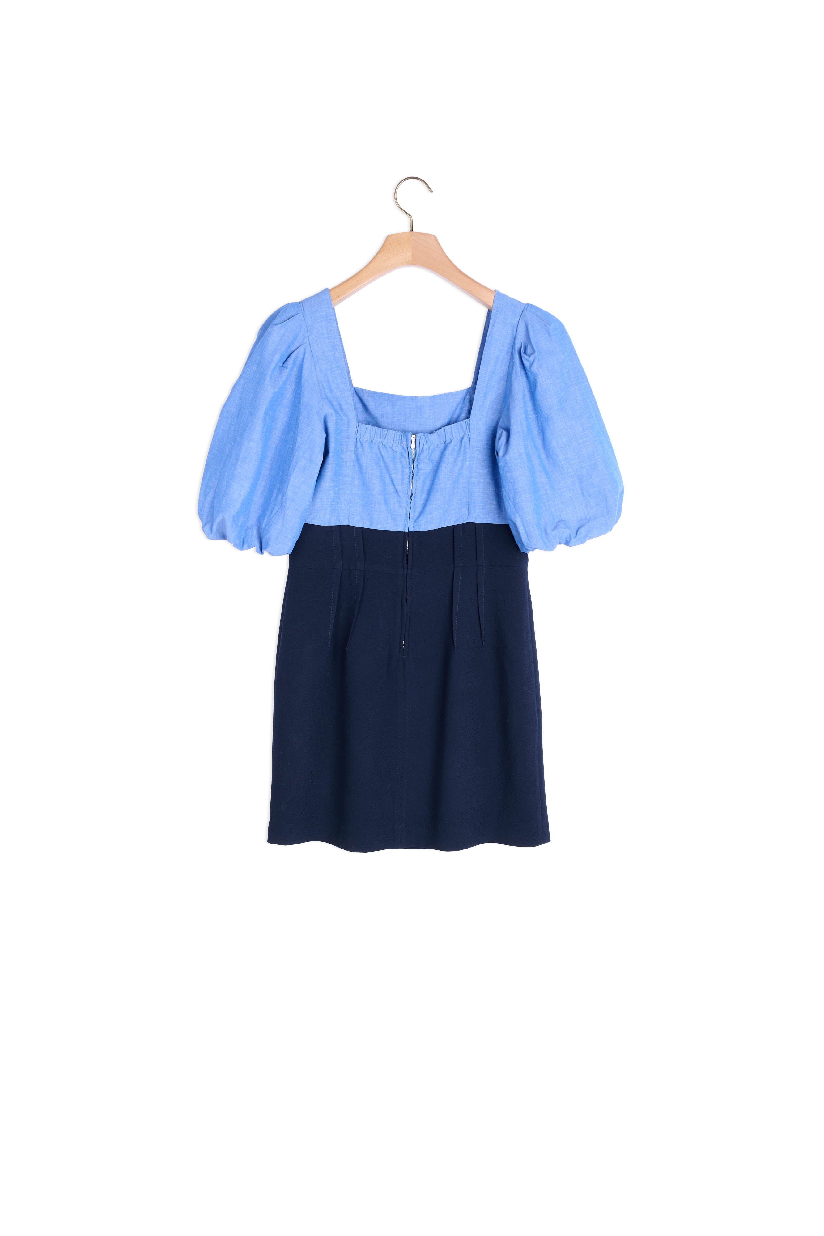 Robe courte bi-matière à encolure carrée Sandro seconde main