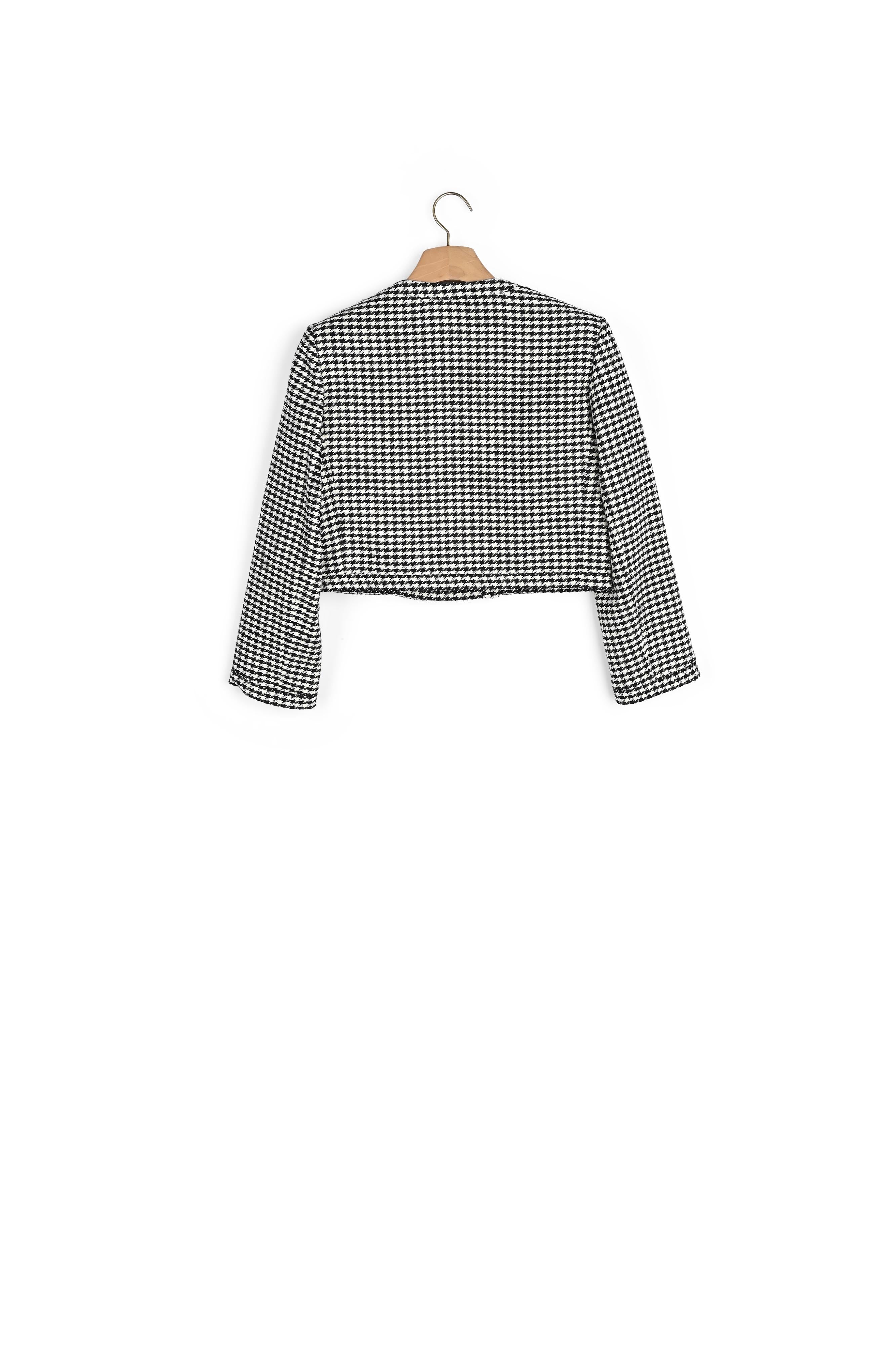 Veste courte pied de poule Sandro seconde main