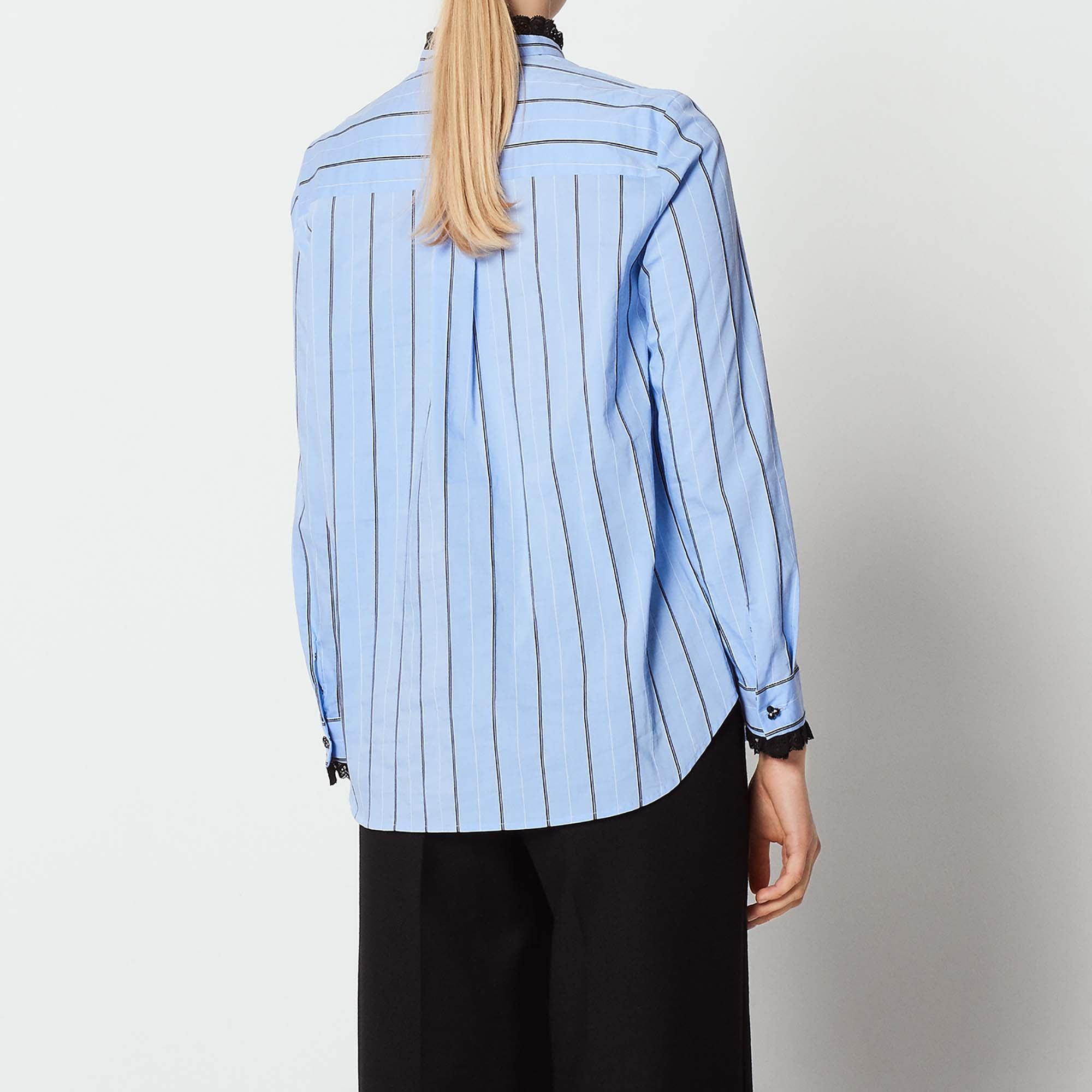 Chemise rayée avec galon de dentelle Sandro seconde main