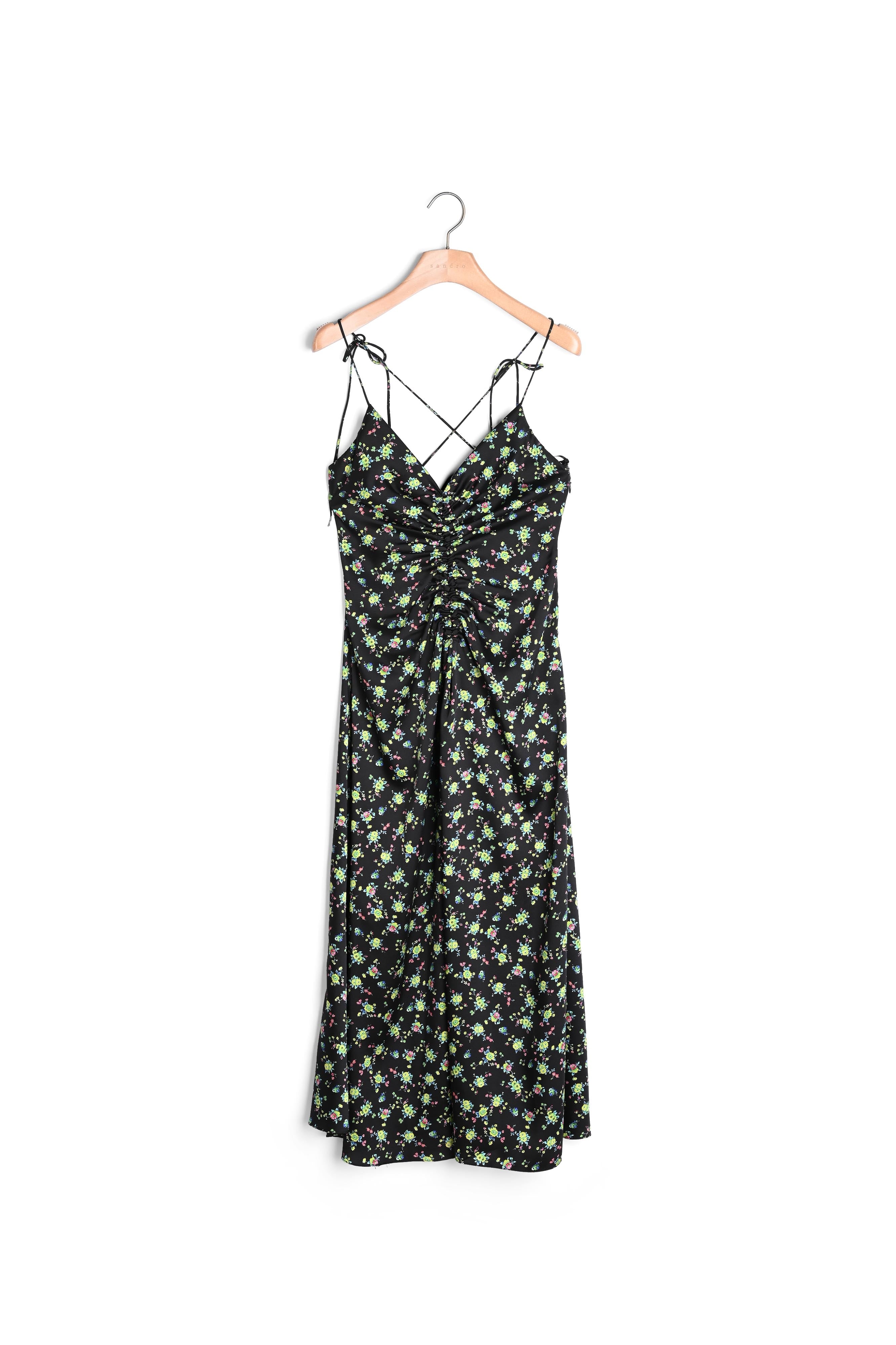 Robe longue à imprimé fleuri Sandro seconde main