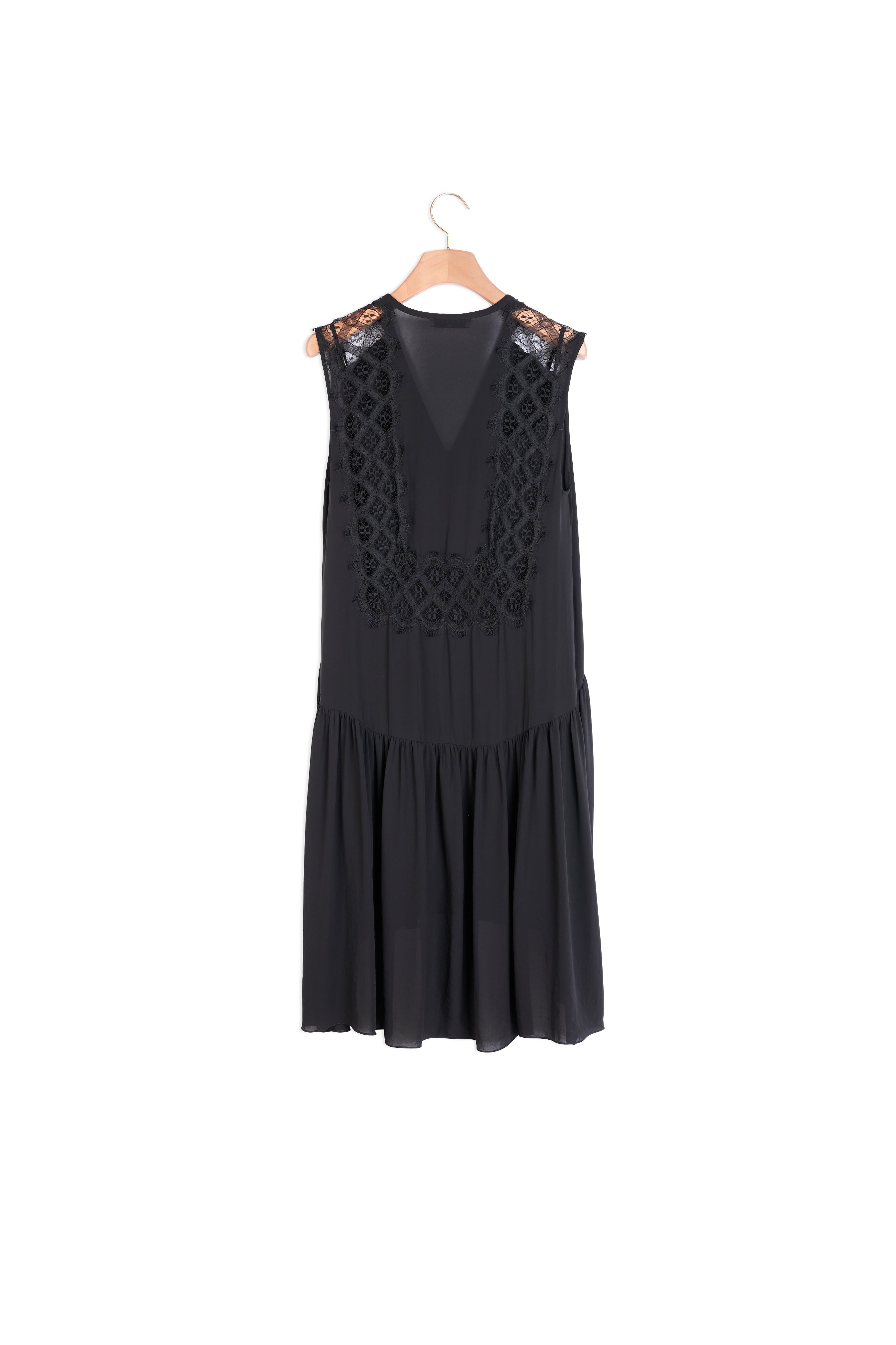 Robe fluide avec insert de dentelle Sandro seconde main