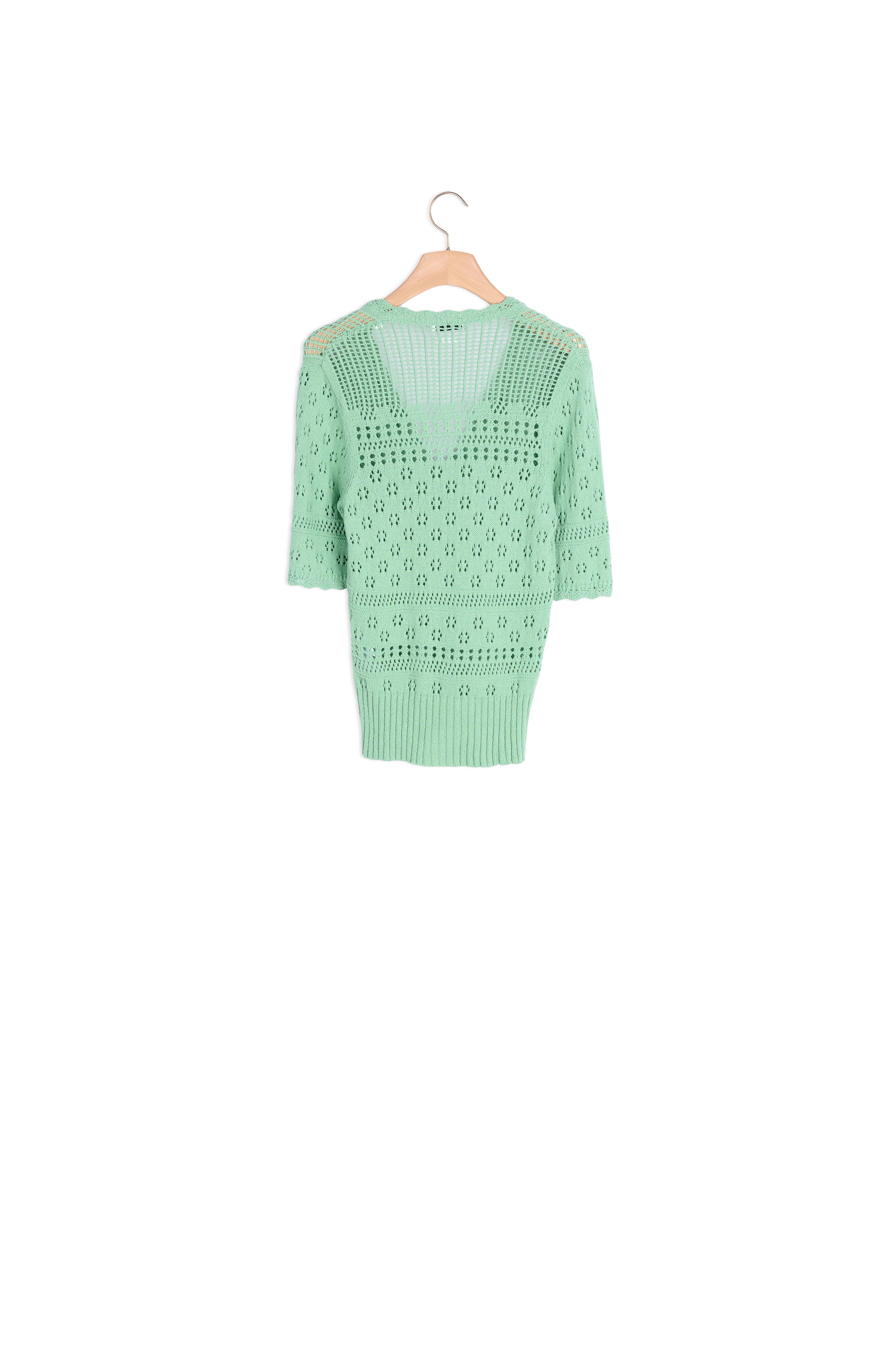 Pull manches courtes en Maille fantaisie Sandro seconde main