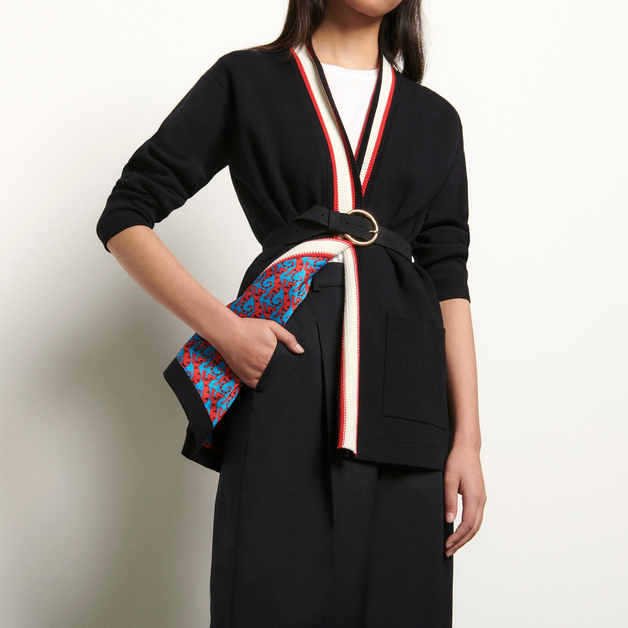 Cardigan avec doublure imprimée Sandro seconde main