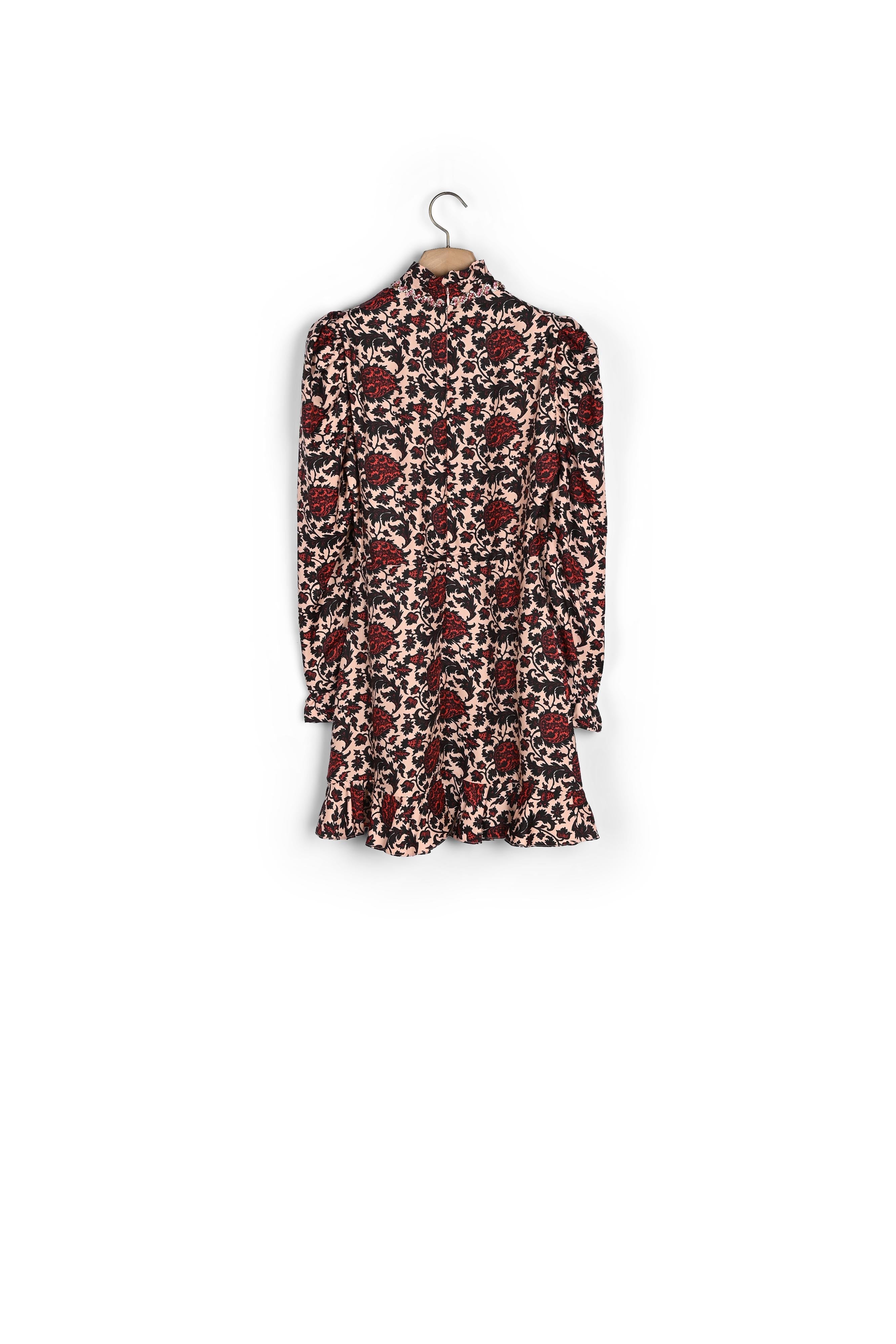 Robe courte imprimée en soie mélangée Sandro seconde main