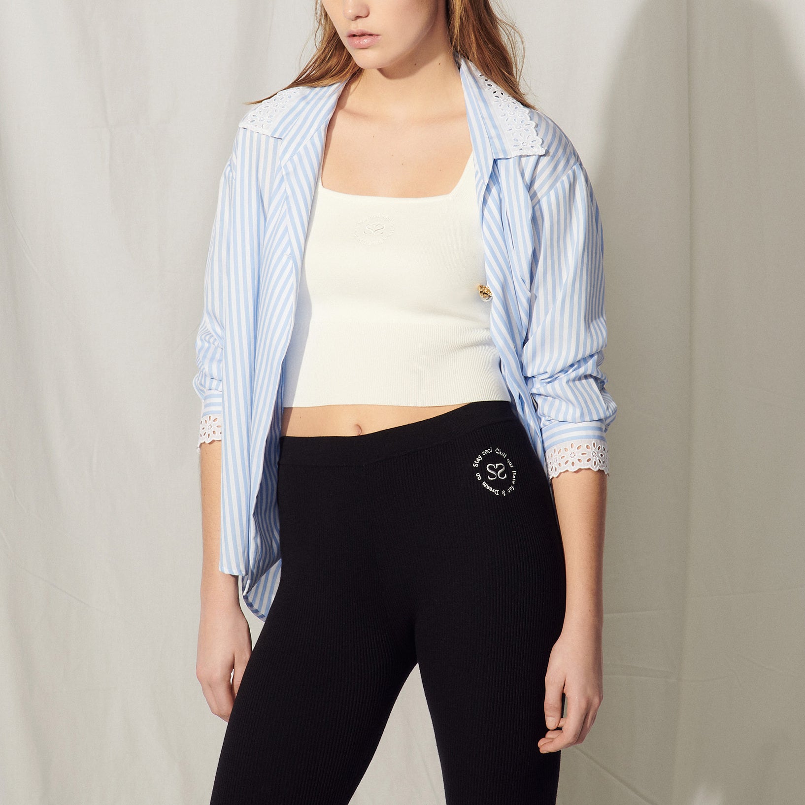 Brassière en Maille avec broderie Sandro seconde main