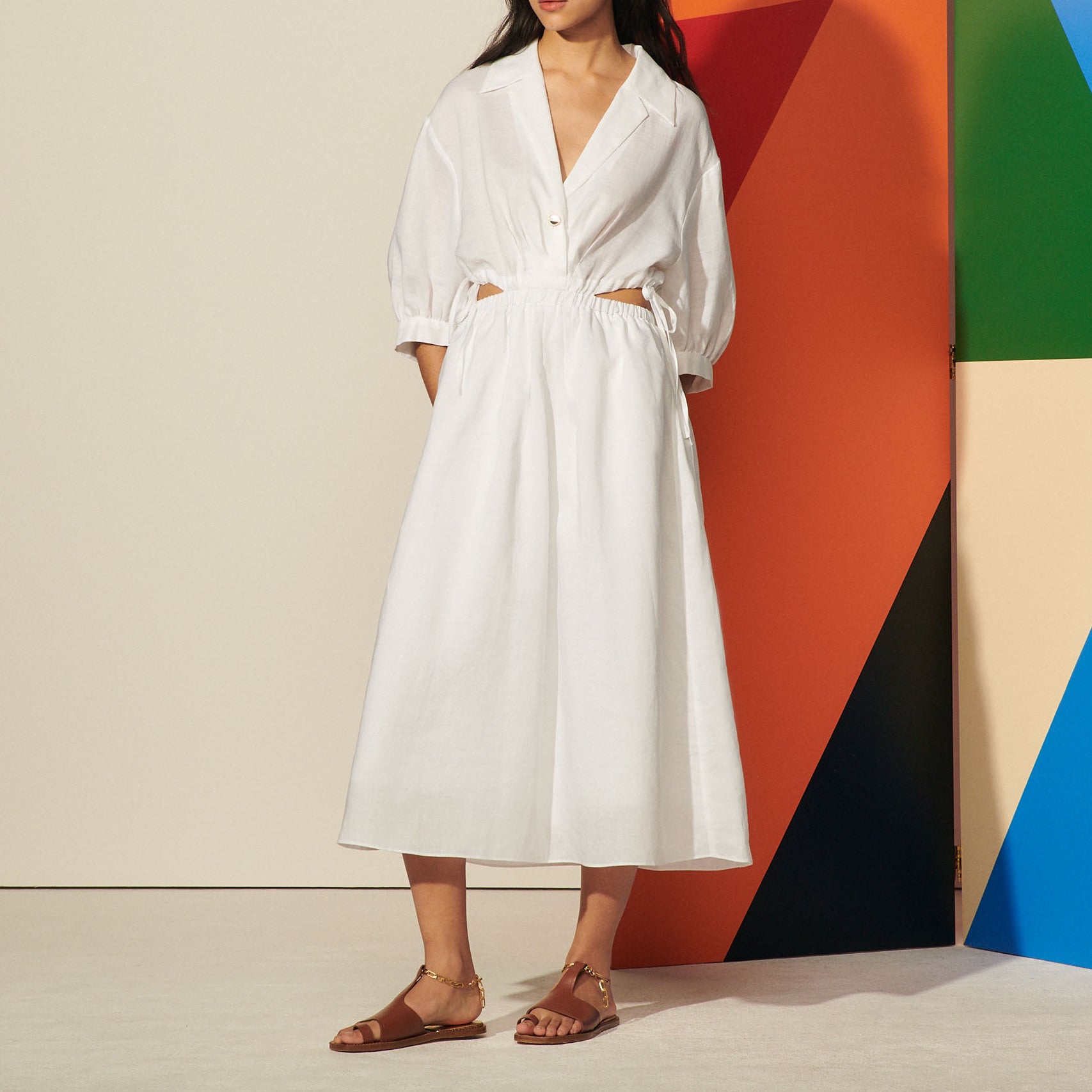 Robe longue aux ouvertures côtés Sandro seconde main