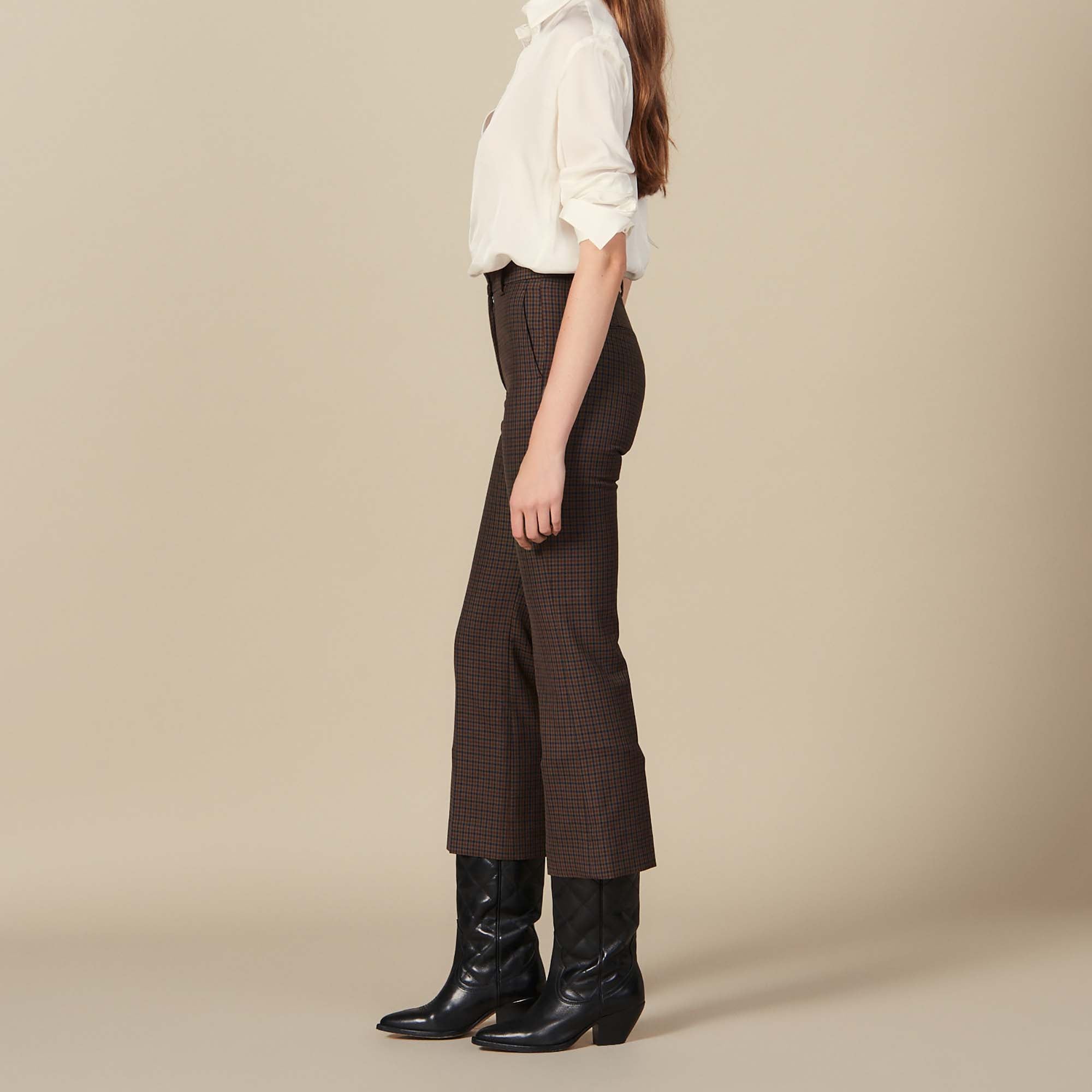 Pantalon à carreaux Sandro seconde main