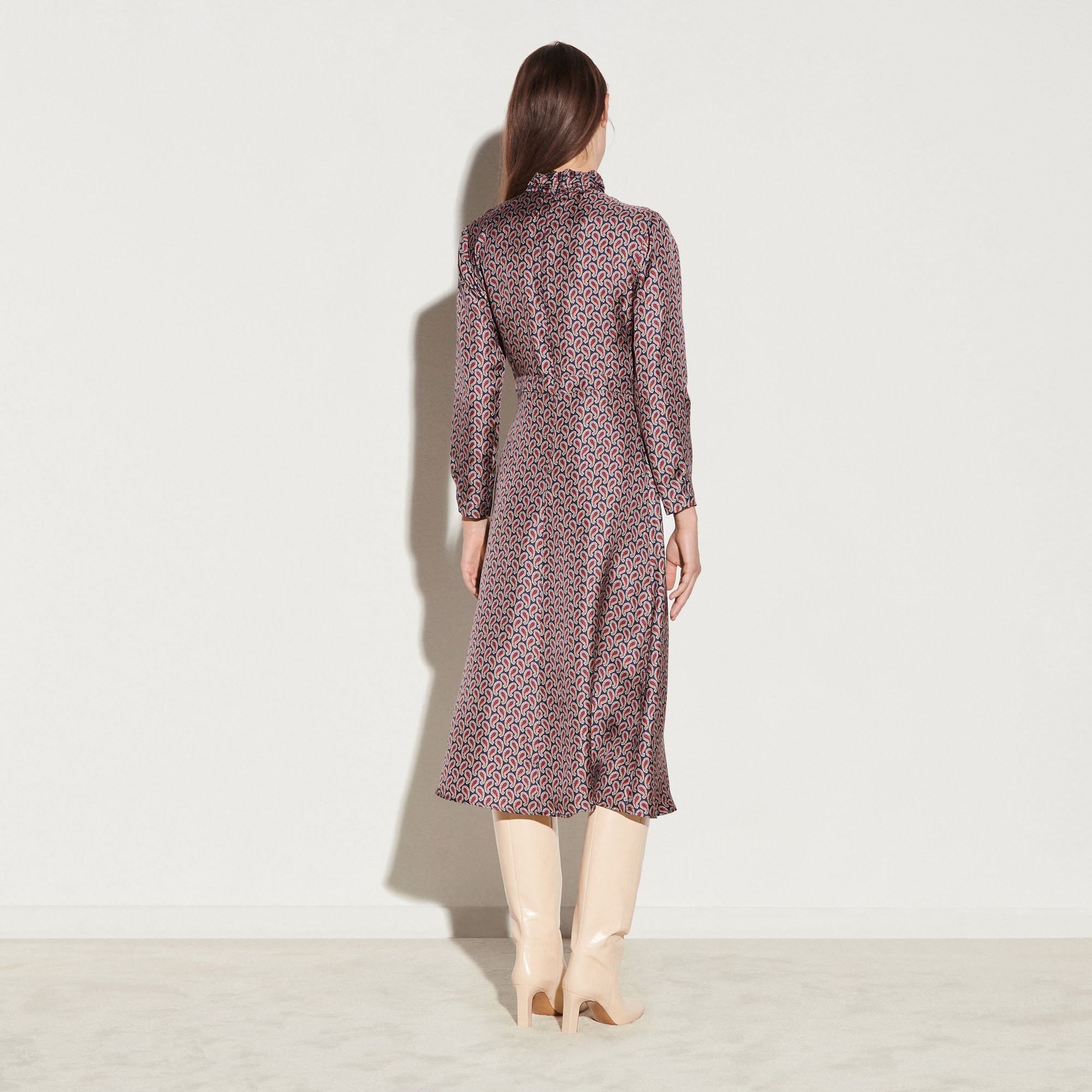 Robe en soie imprimée drapée Sandro seconde main