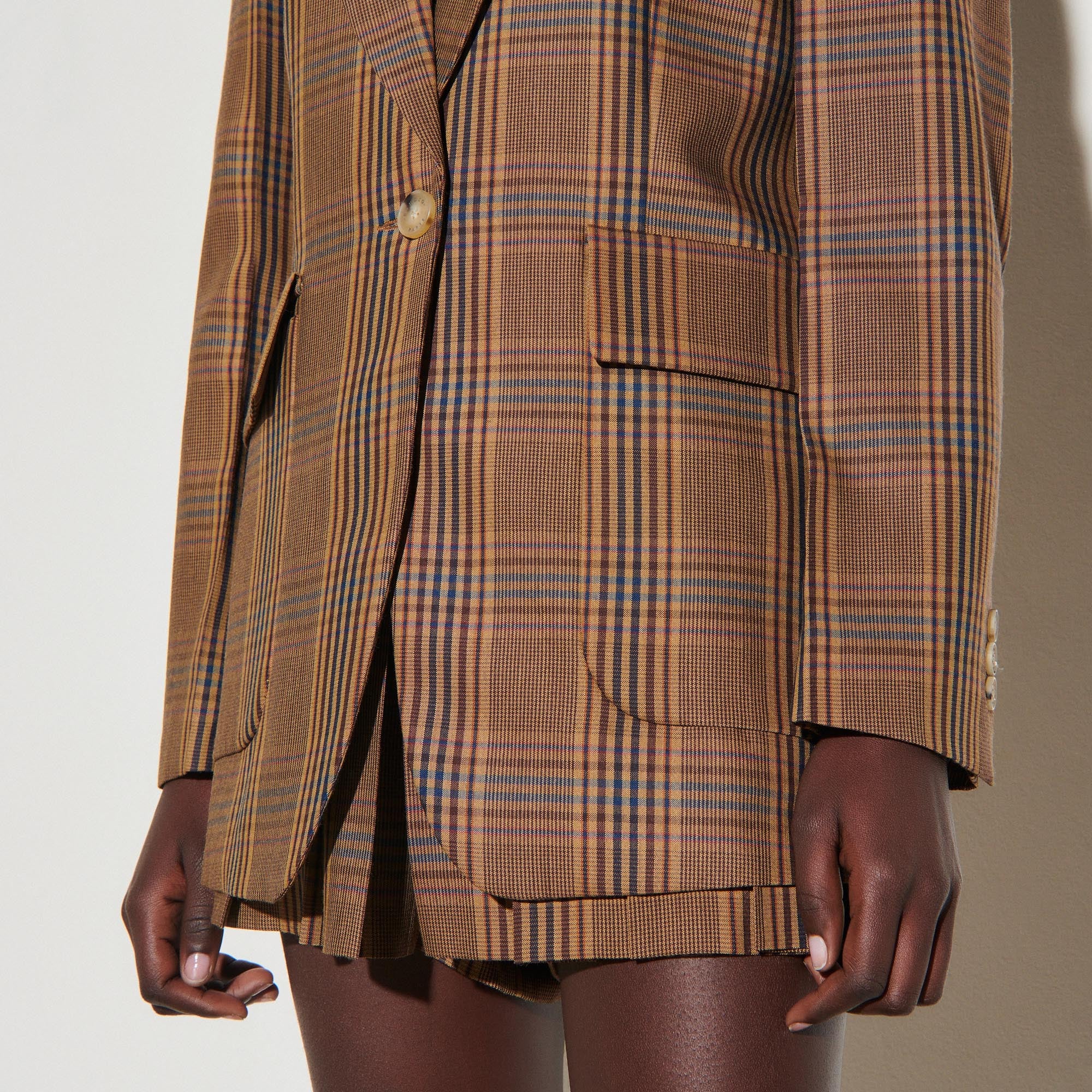 Veste tailleur à carreaux Sandro seconde main