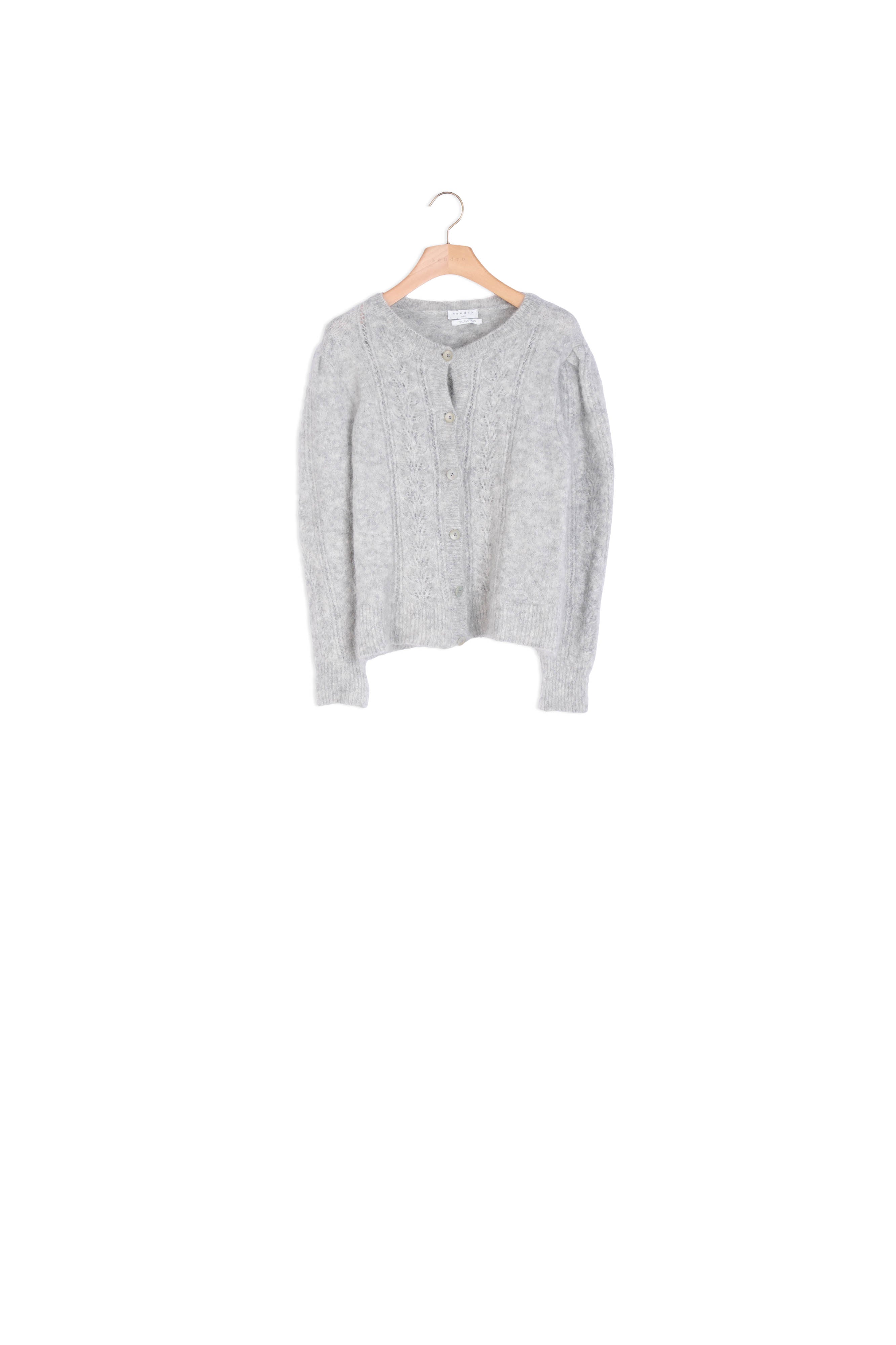 CARDIGAN Gris Chiné Sandro seconde main