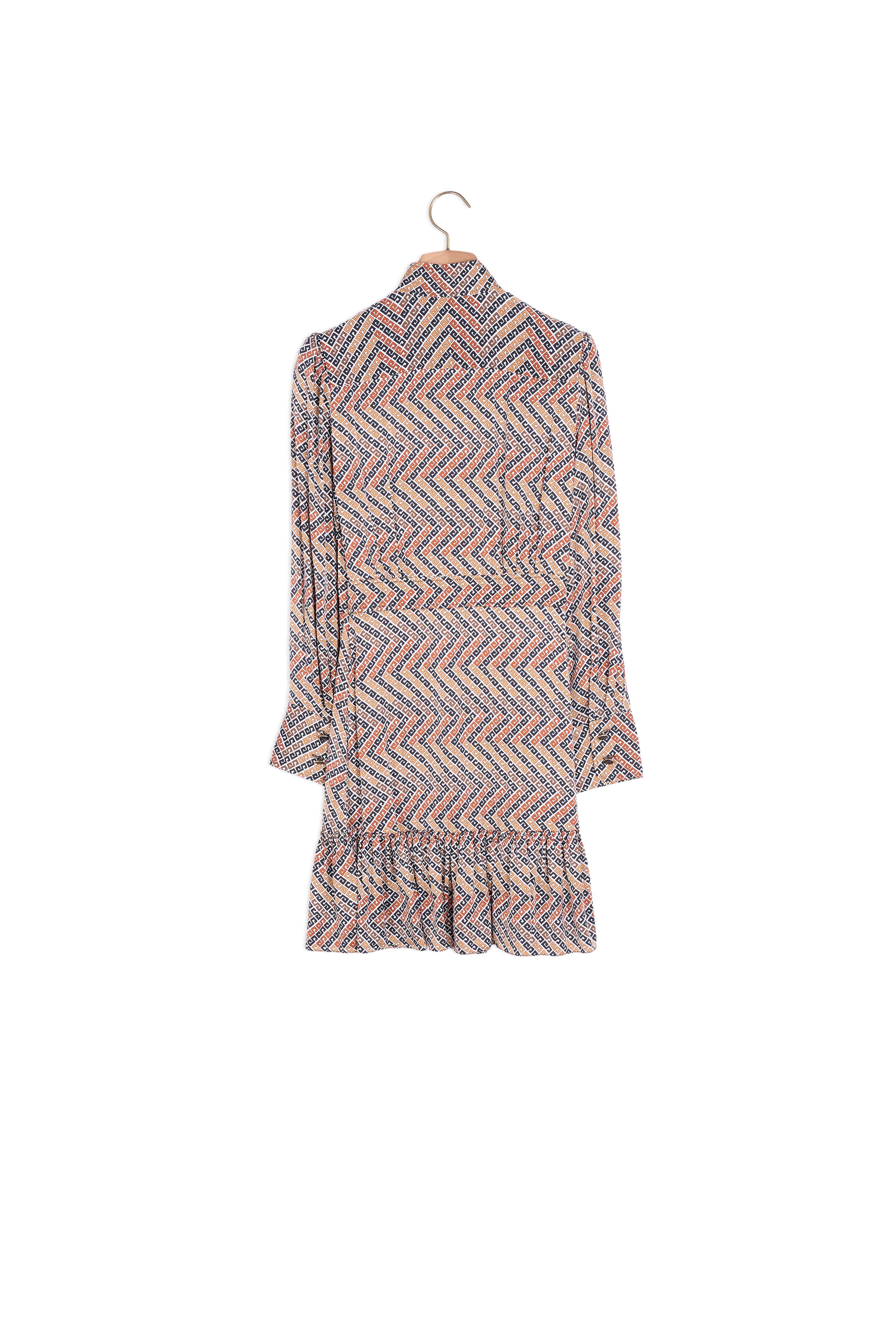 Robe courte imprimée à manches longues Sandro seconde main