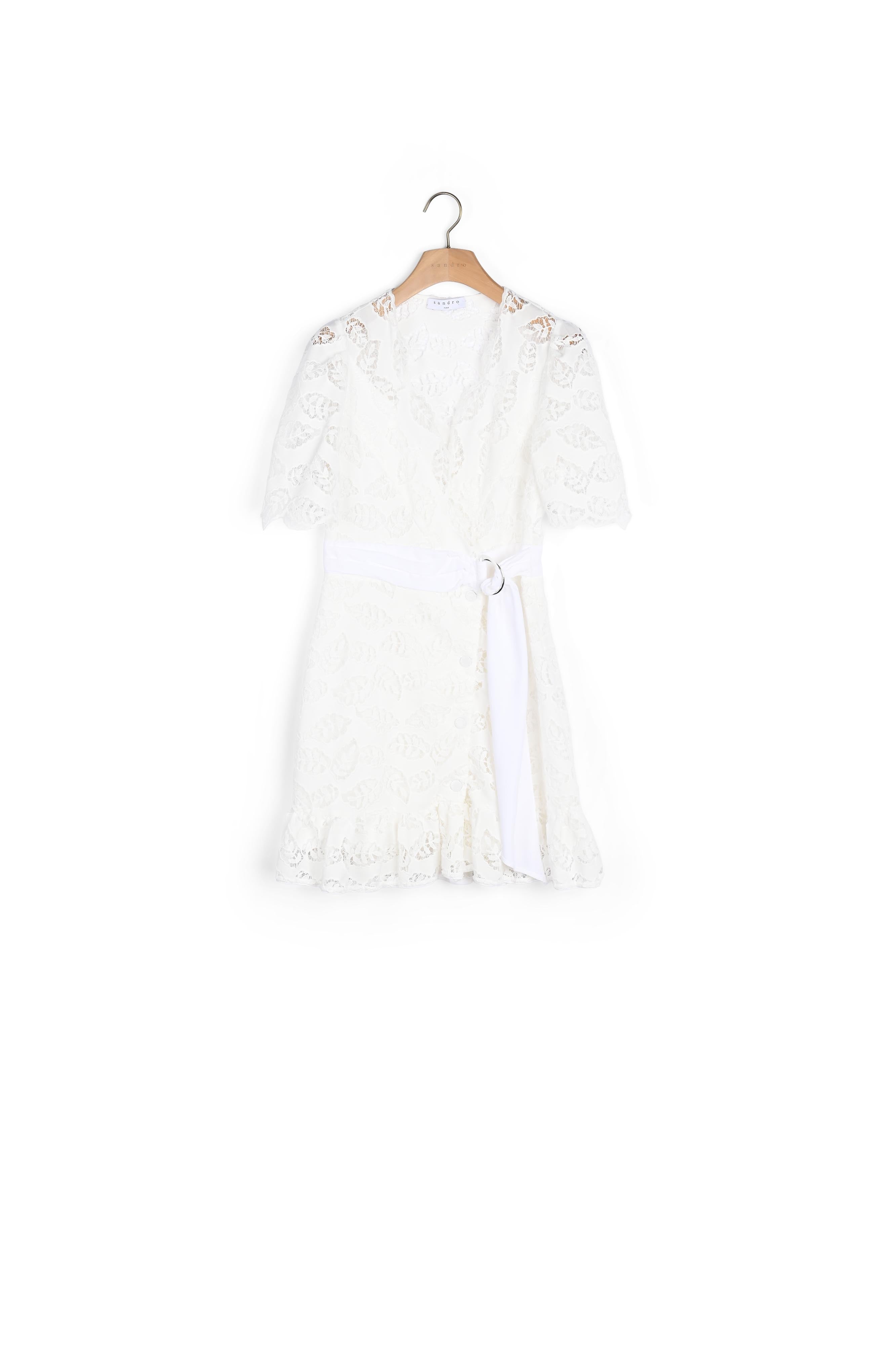 Robe courte en broderie anglaise Sandro seconde main