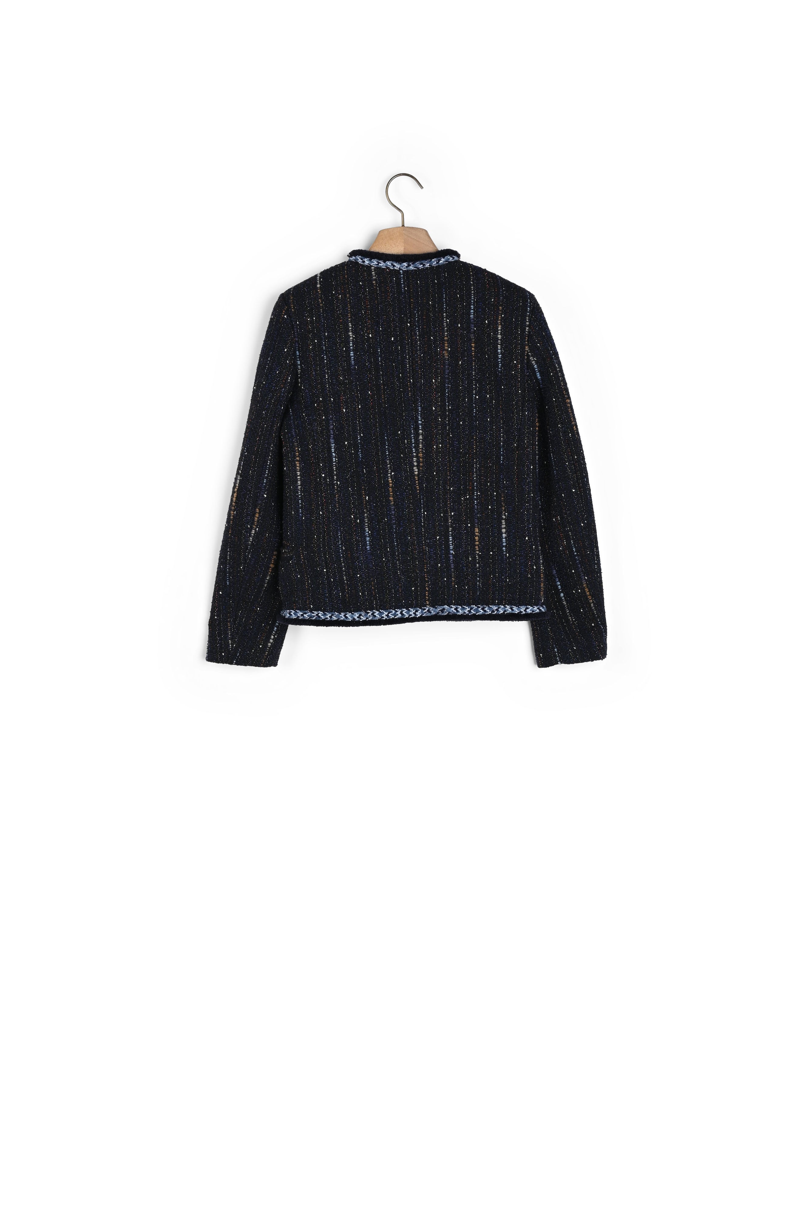 Veste en tweed à boutonnage croisé Sandro seconde main