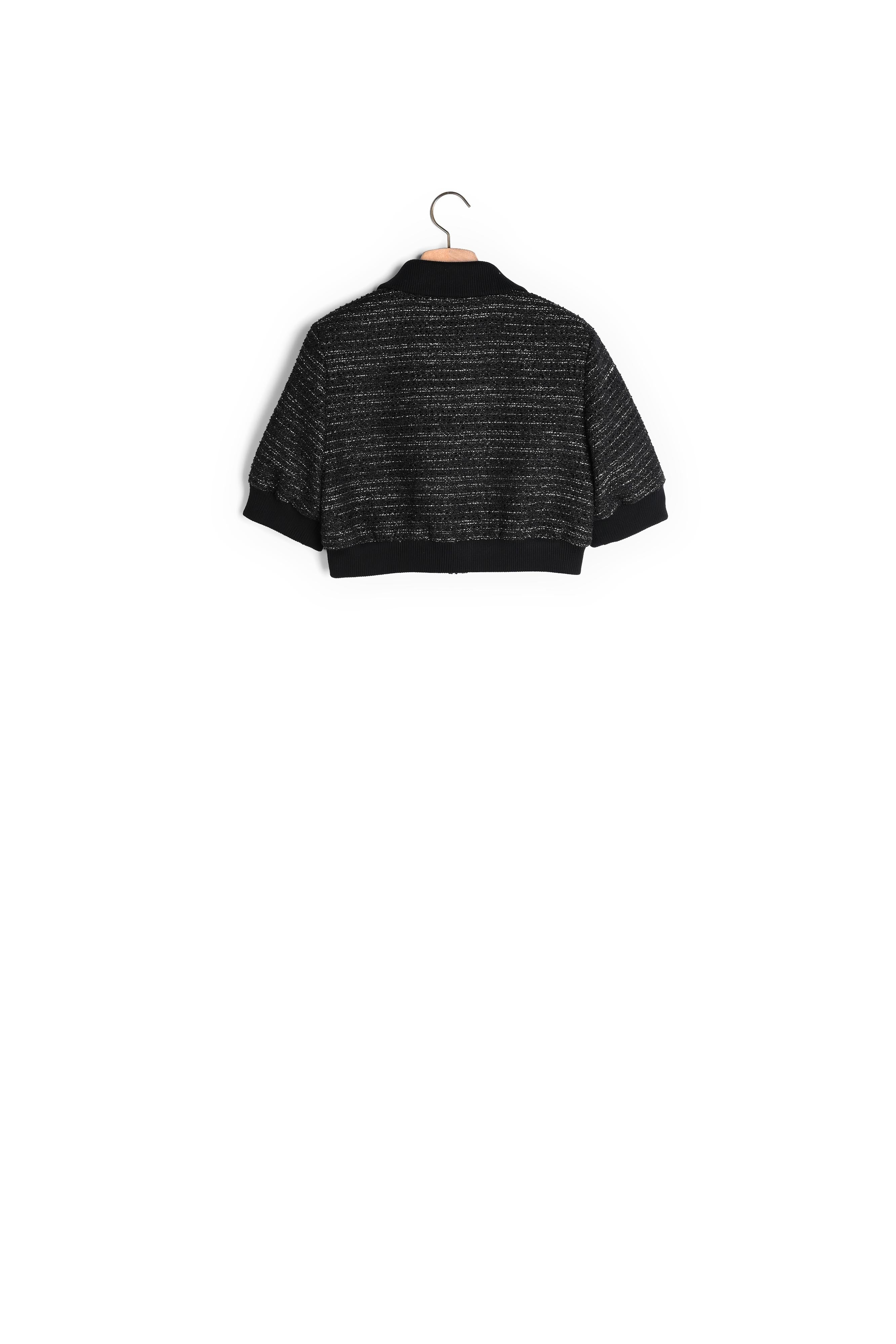 Veste courte en tweed manches courtes Sandro seconde main