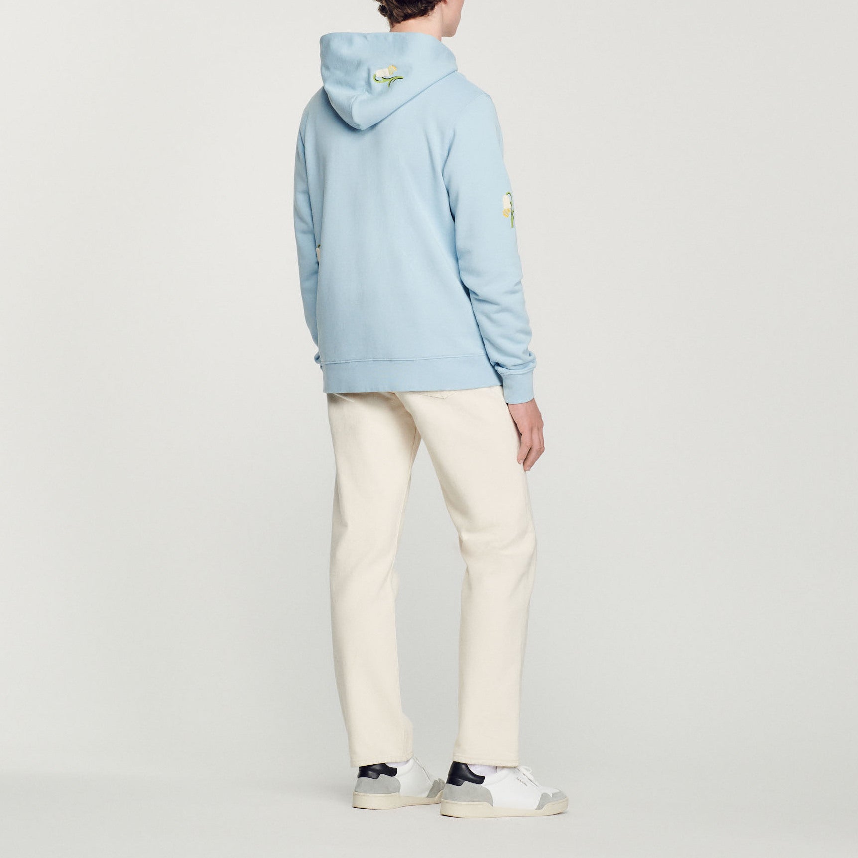 Hoodie à capuche et broderies muguets Sandro seconde main