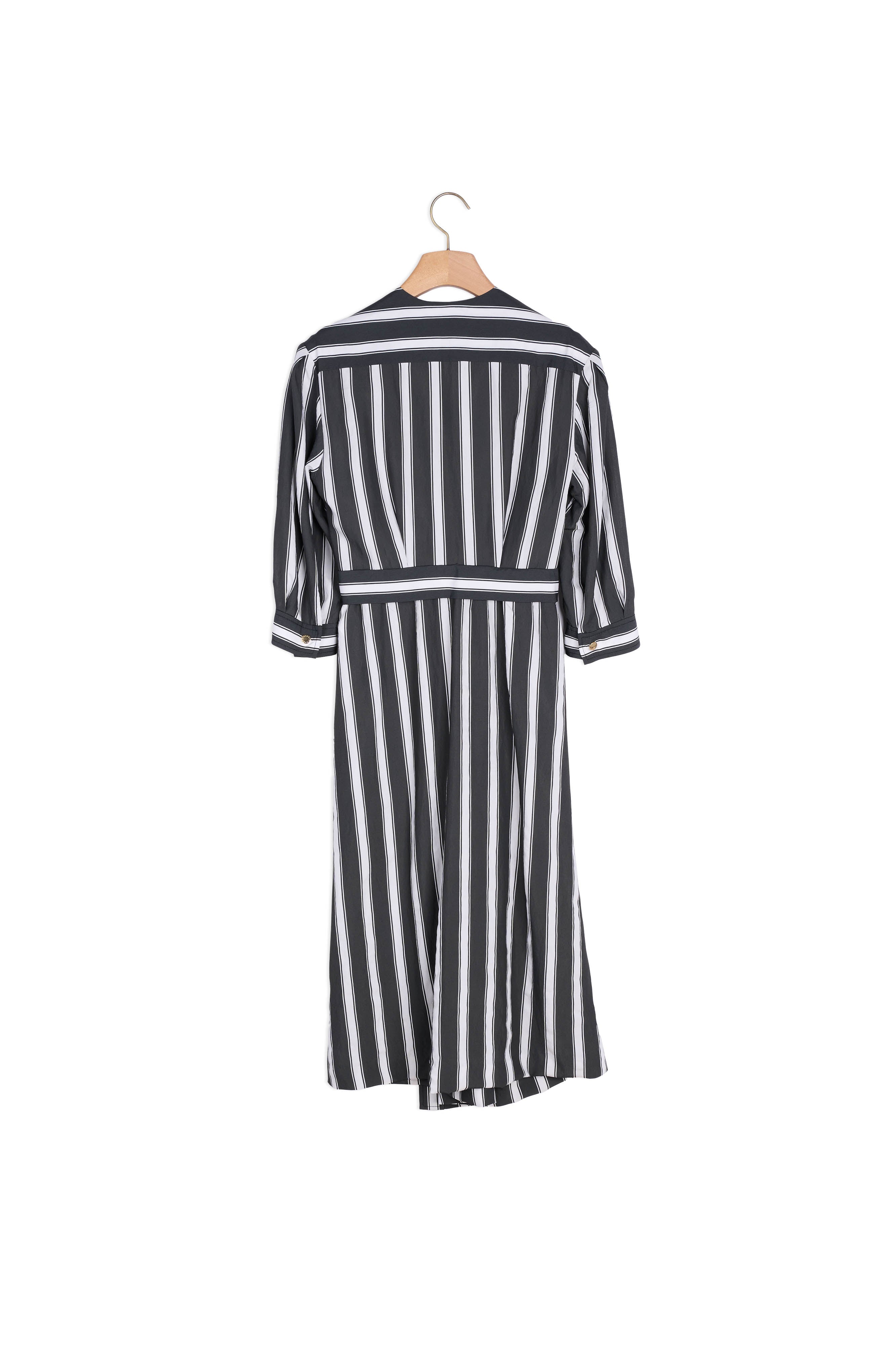 Robe midi à rayures contrastées Sandro seconde main