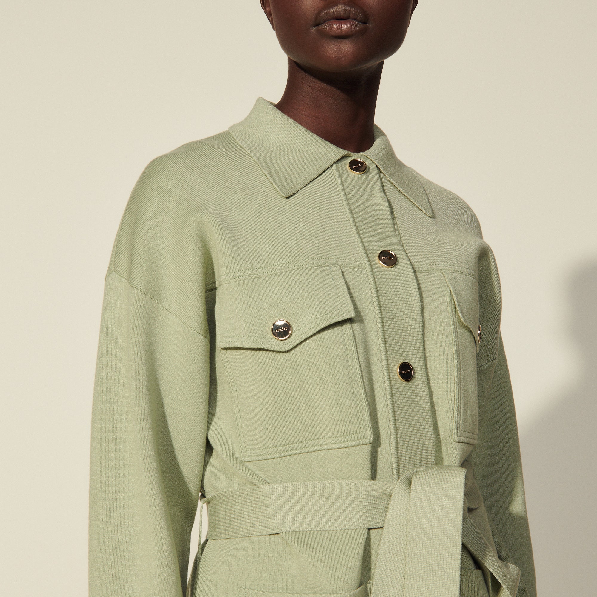 Cardi-coat oversize ceinturé Sandro seconde main