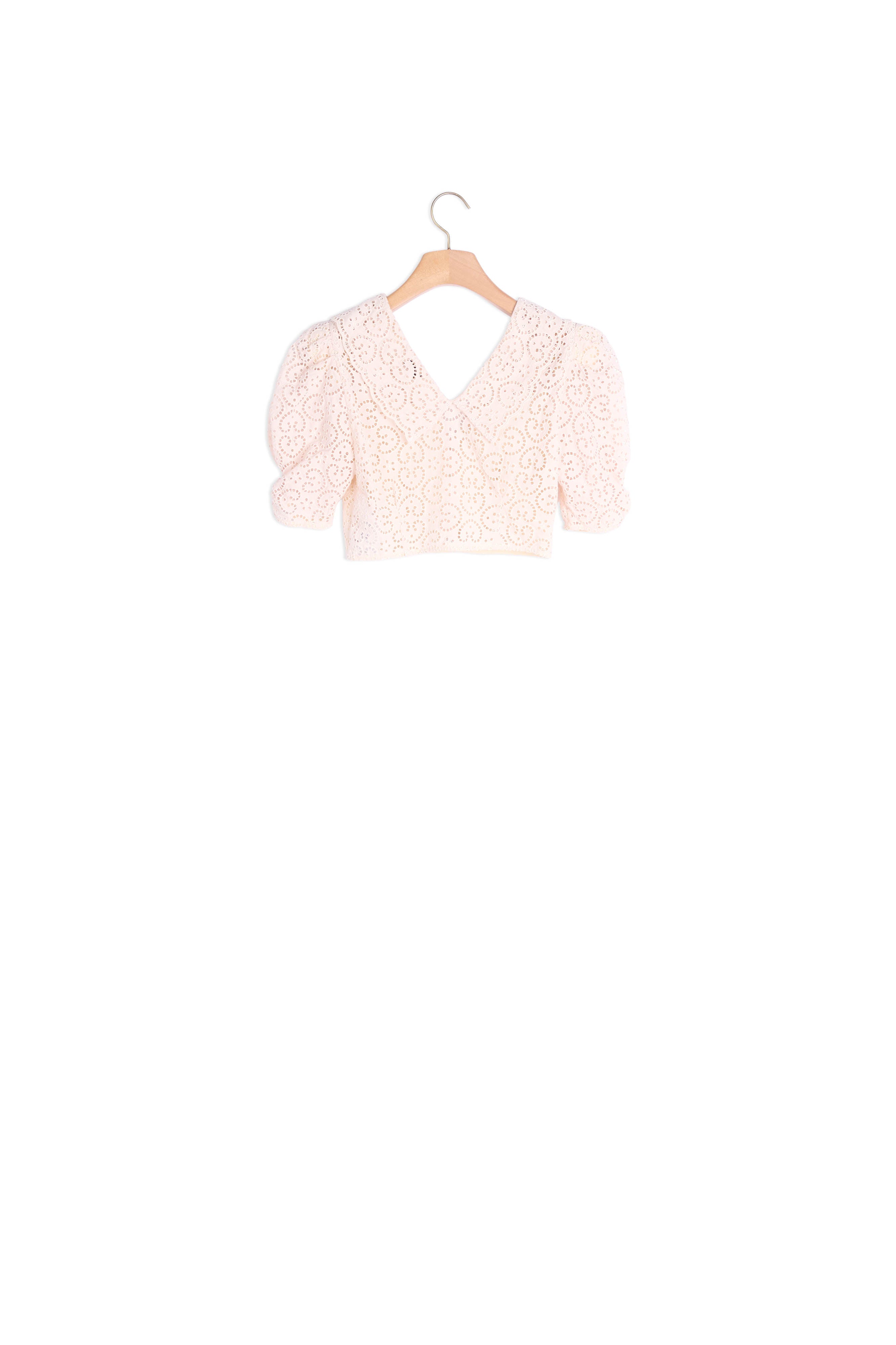 Chemise courte en broderie anglaise Sandro seconde main