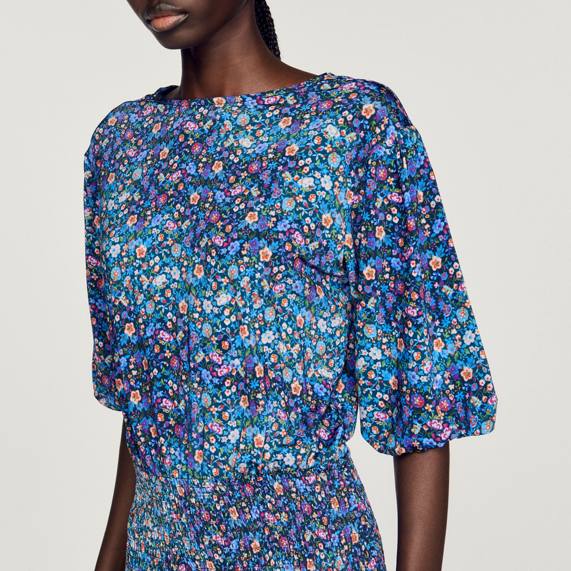 Robe courte imprimé fleuri Sandro seconde main