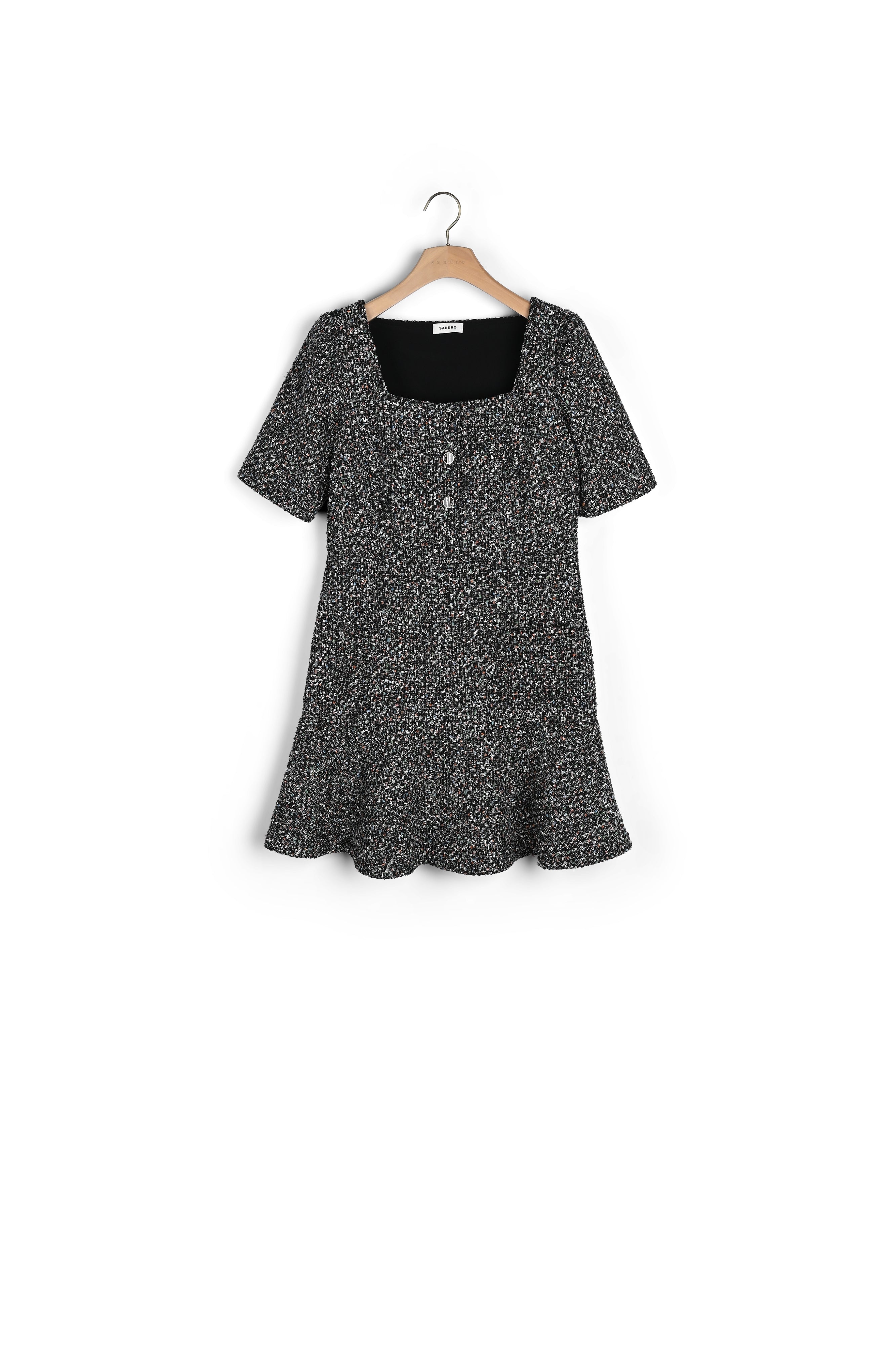 Robe courte en tweed Sandro seconde main