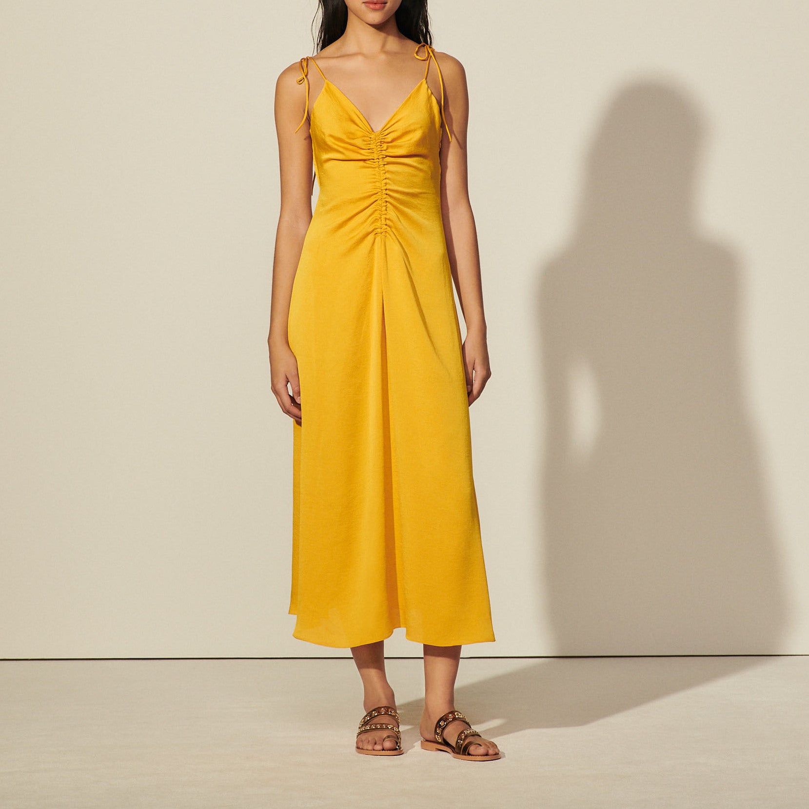 Robe longue à fines bretelles Sandro seconde main