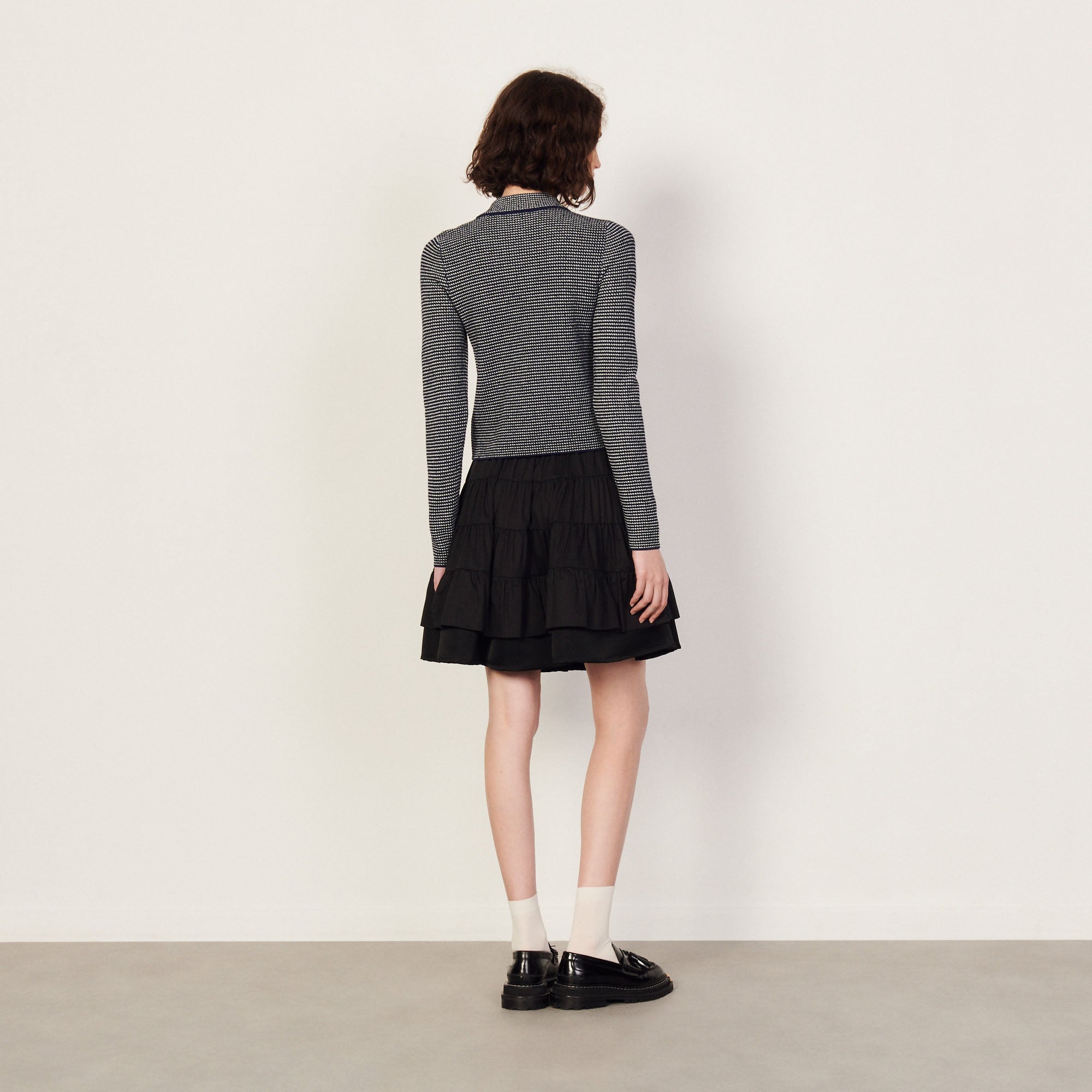 Cardigan court en Maille fantaisie Sandro seconde main