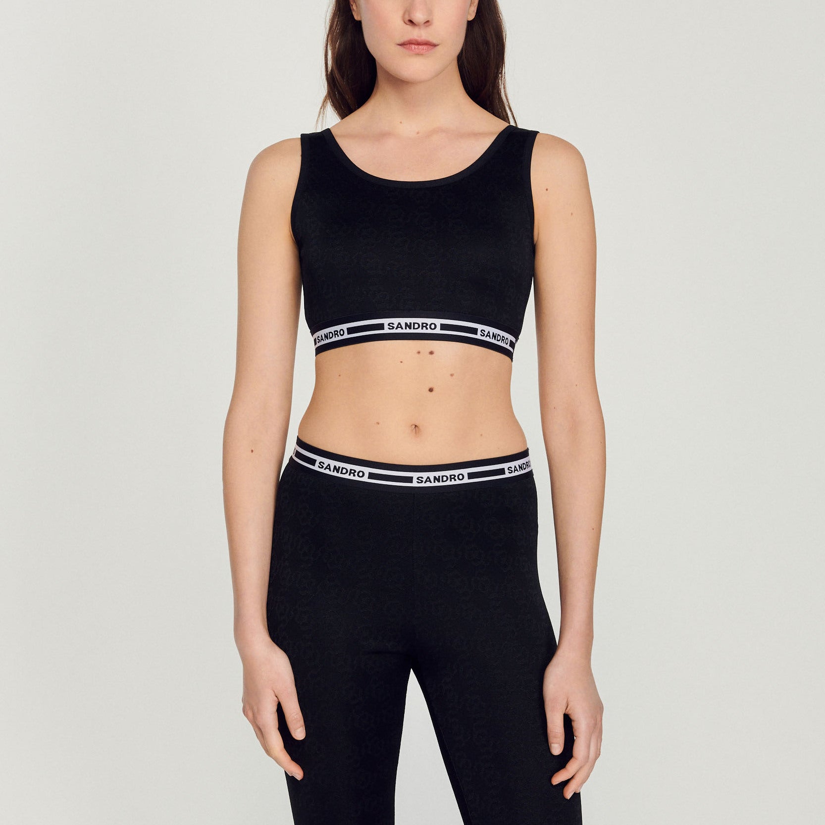 Brassière jacquard double S Sandro seconde main
