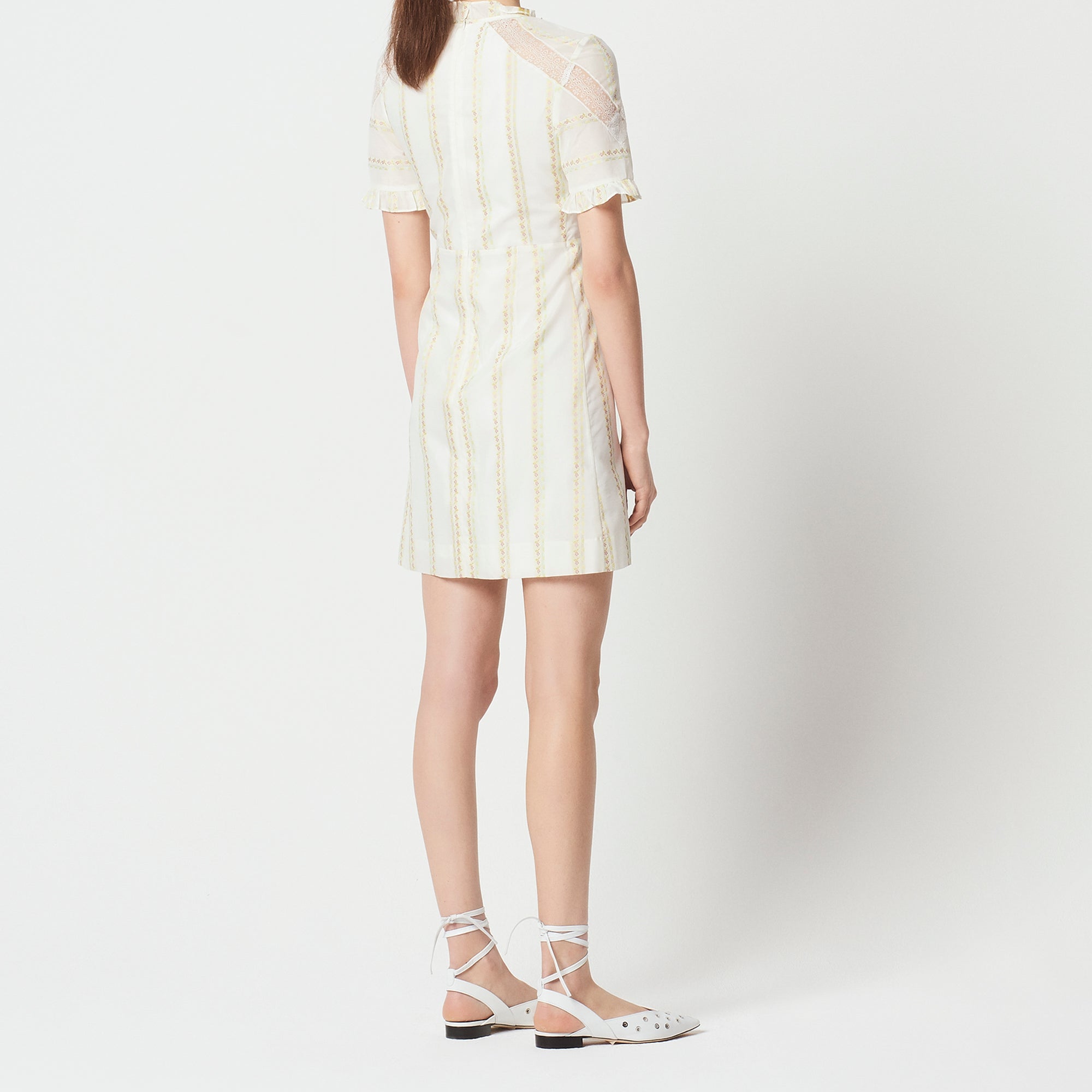 Robe à manches courtes et à rayures Sandro seconde main