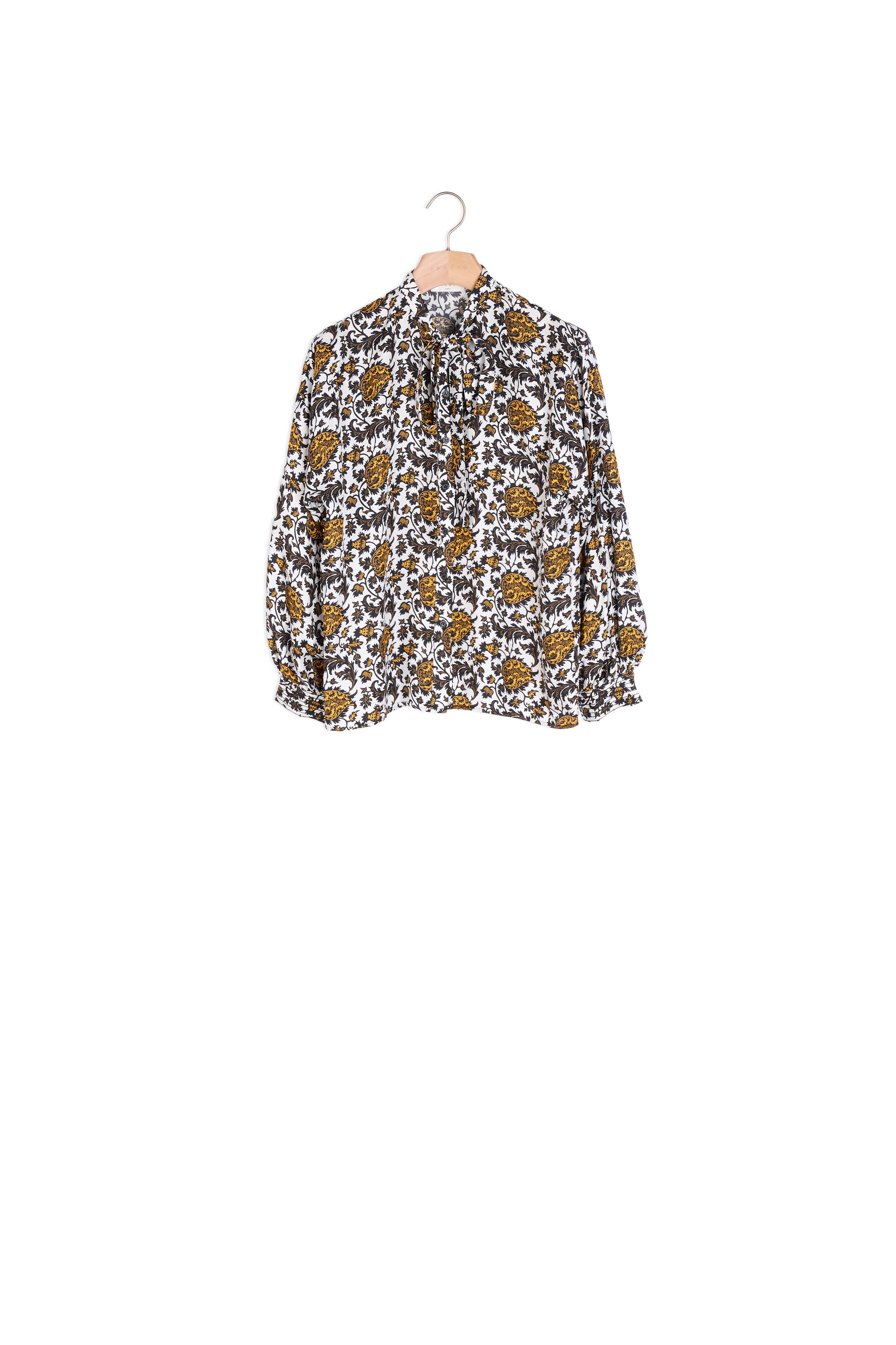 Chemise imprimée en soie Sandro seconde main