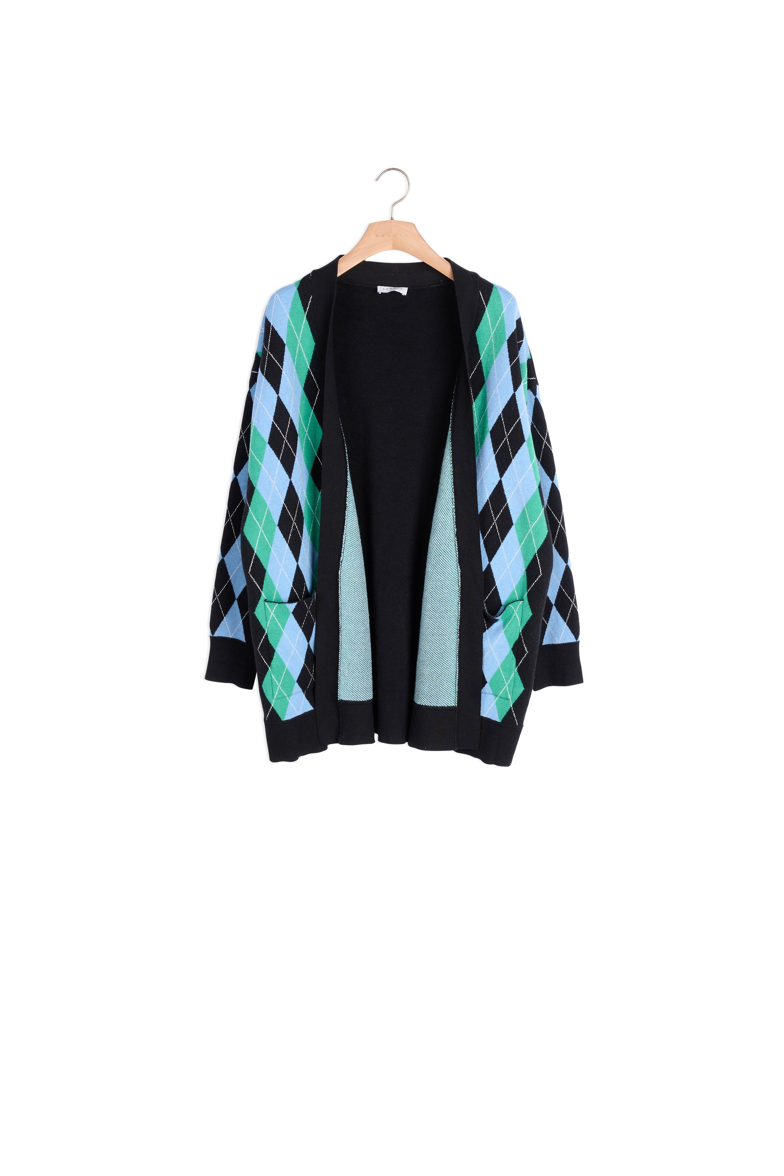 Gilet oversize à motif jacquard Sandro seconde main