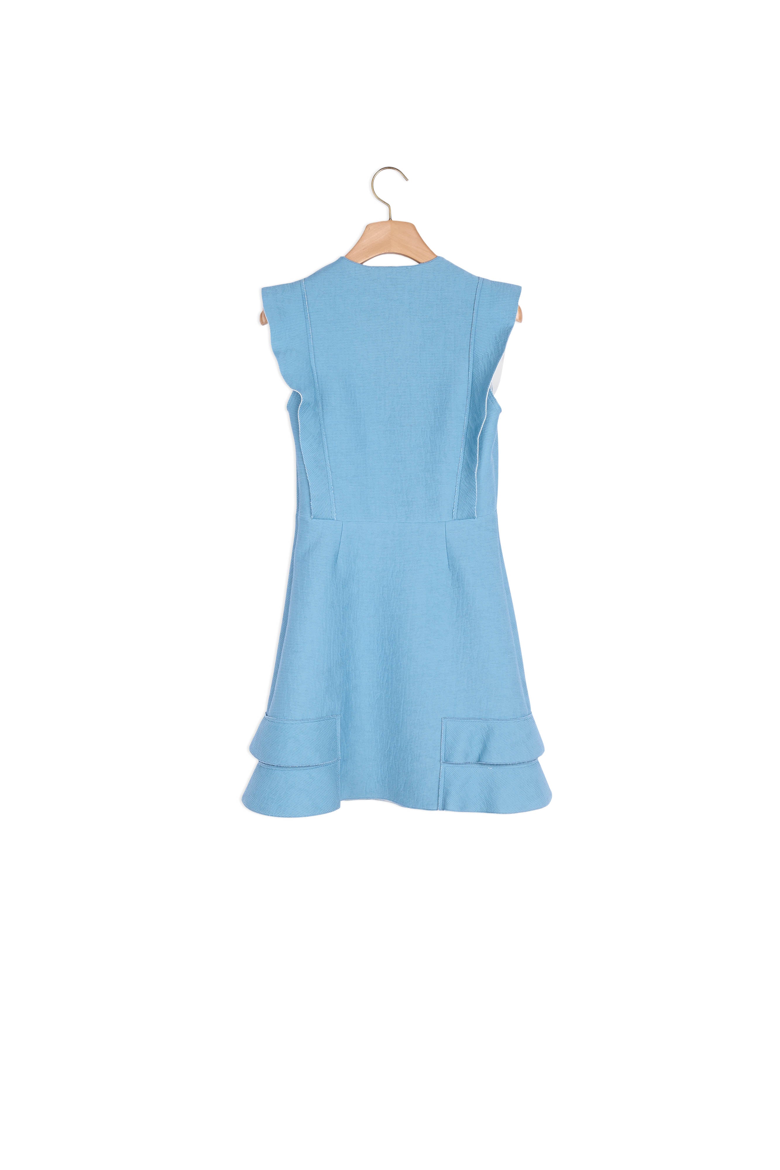 Robe matière gaufrée à volants Sandro seconde main