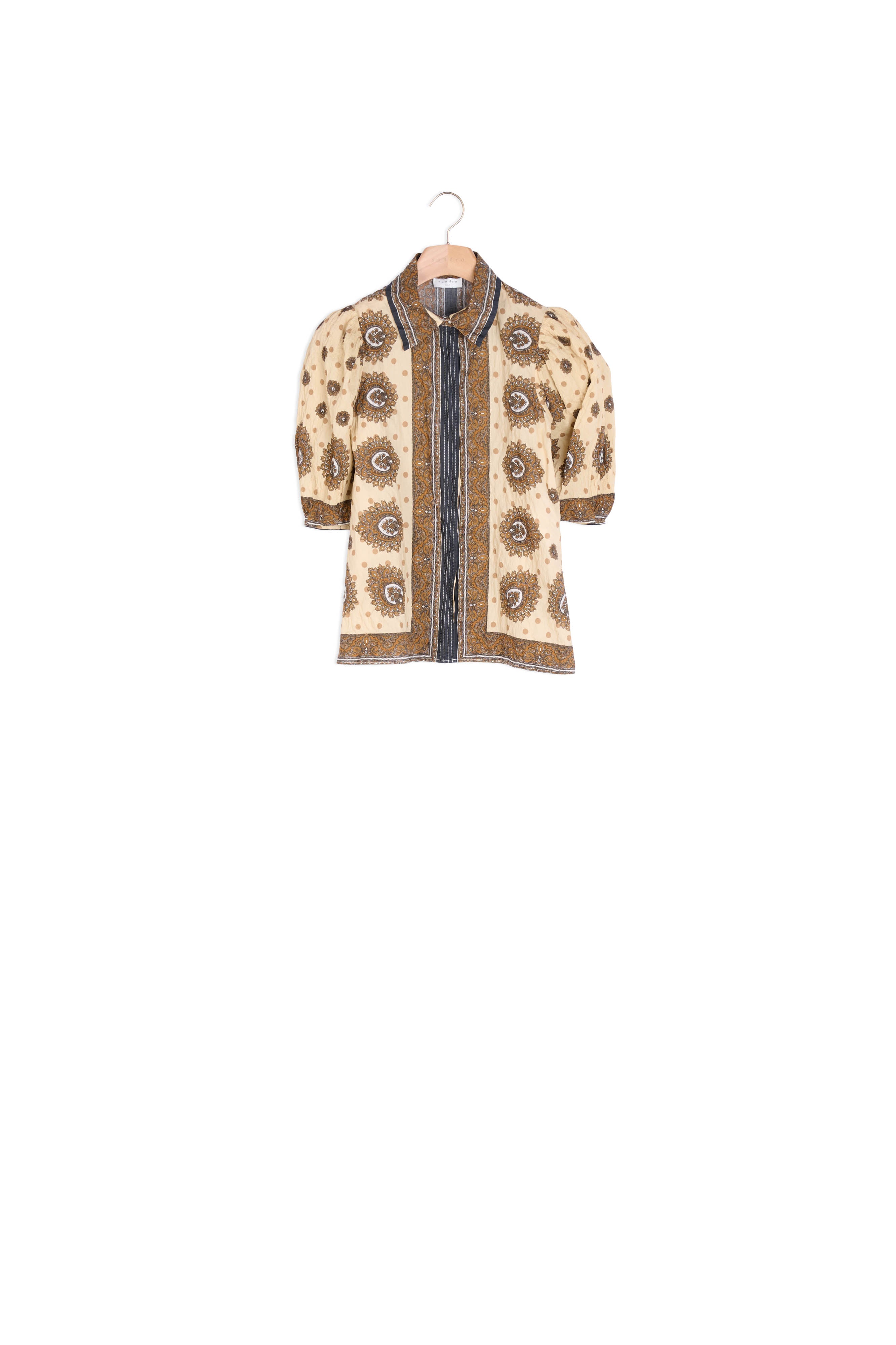Chemise en coton imprimé Sandro seconde main