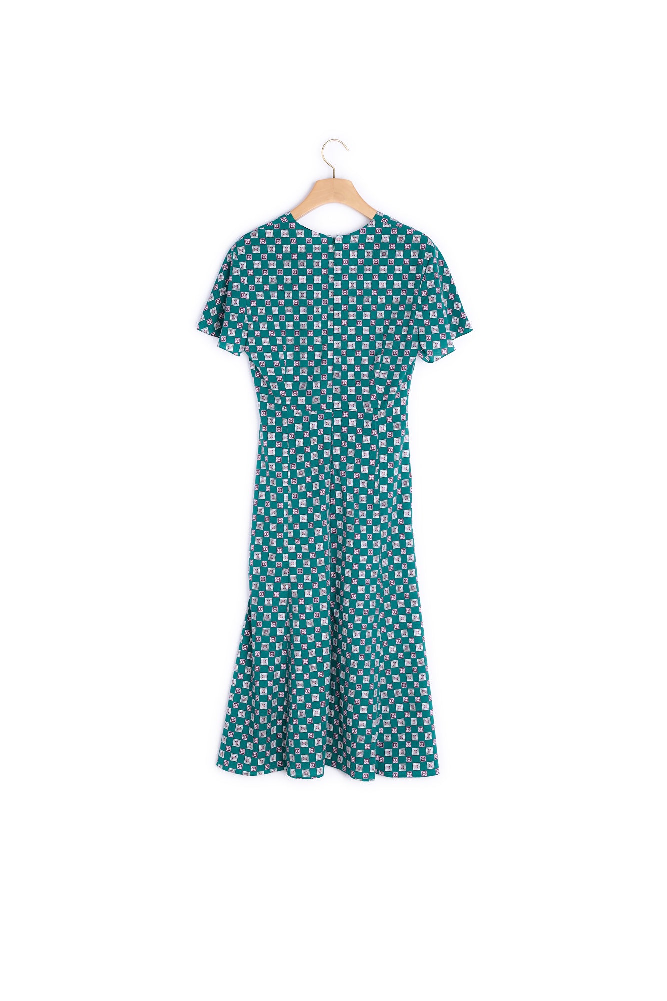 Robe fluide imprimée à manches courtes Sandro seconde main