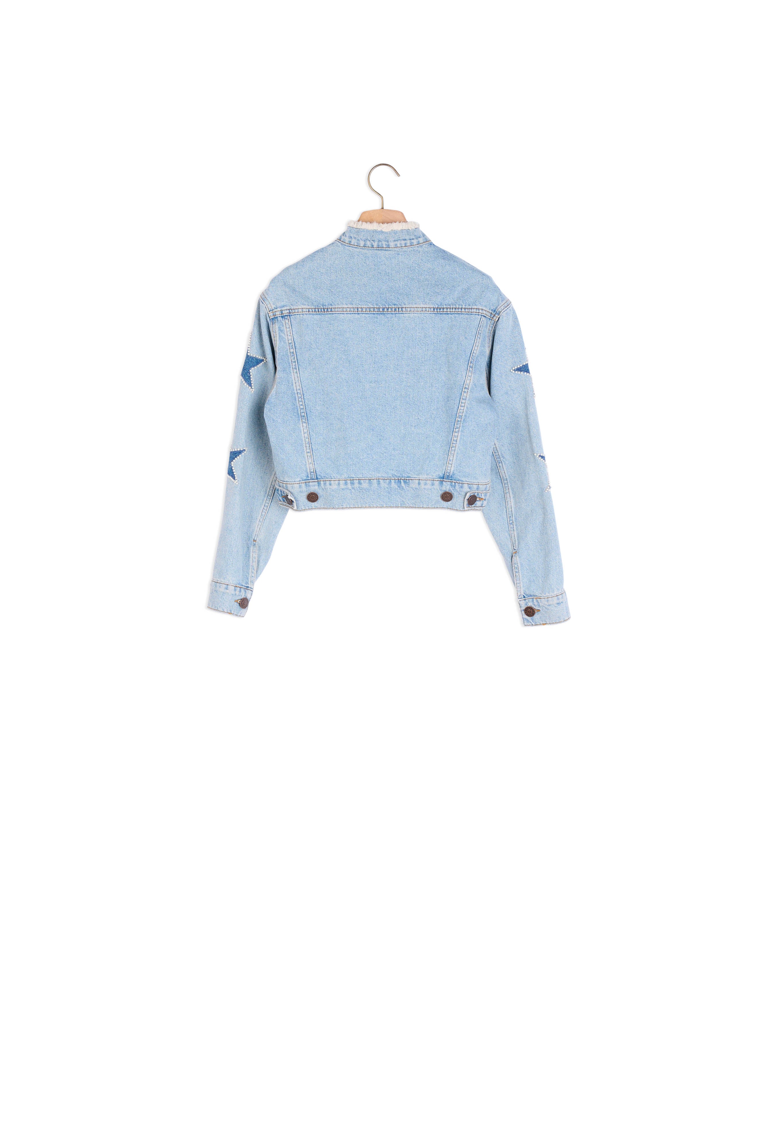 Veste courte en jeans à étoiles Sandro seconde main