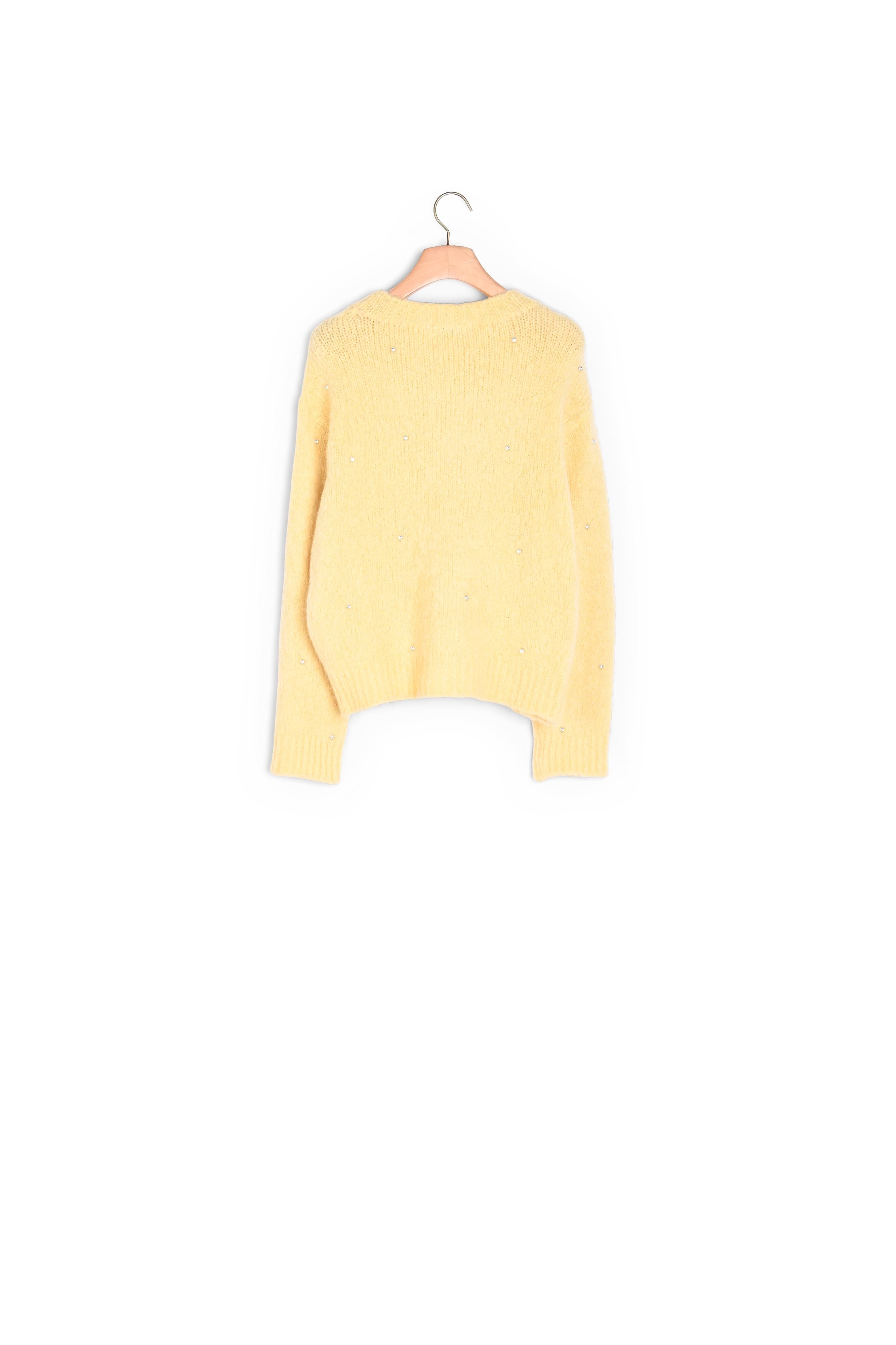 Pull col rond orné de strass Sandro seconde main