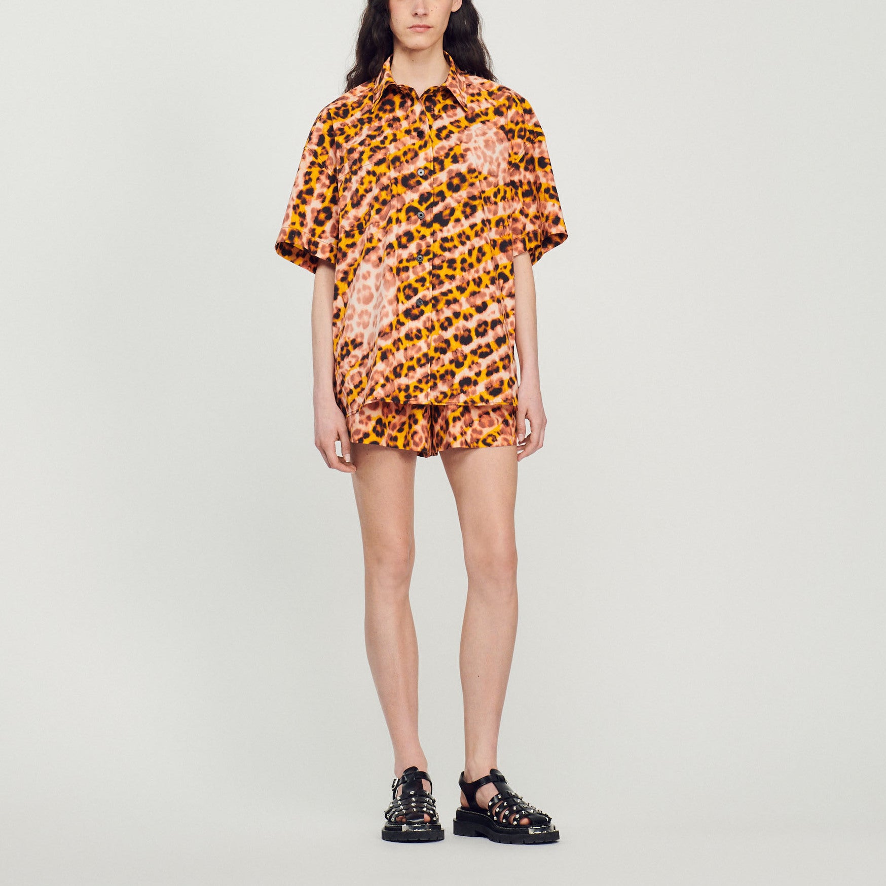 Chemise oversize léopard Sandro seconde main