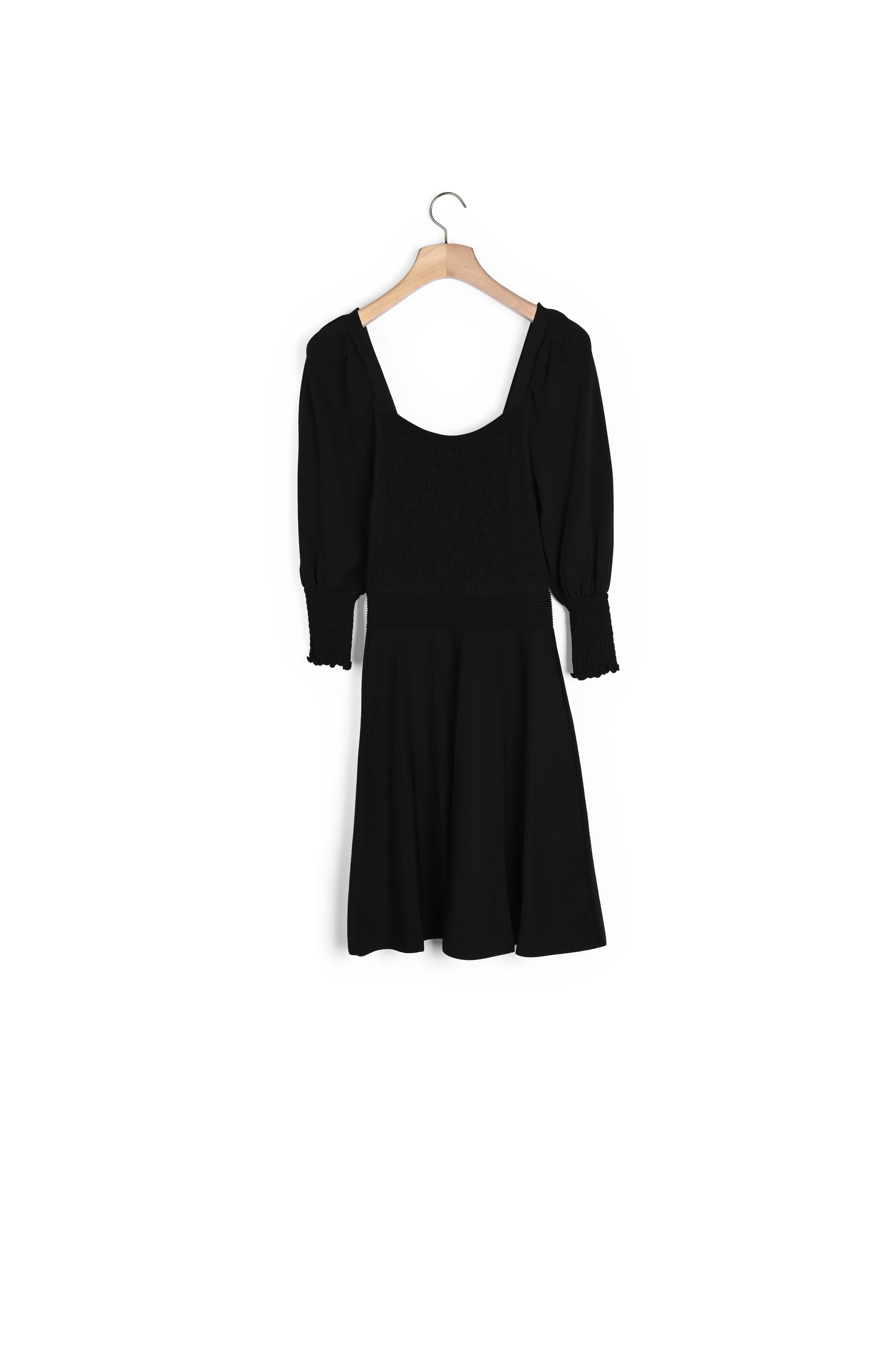 Robe à encolure carrée smockée Sandro seconde main