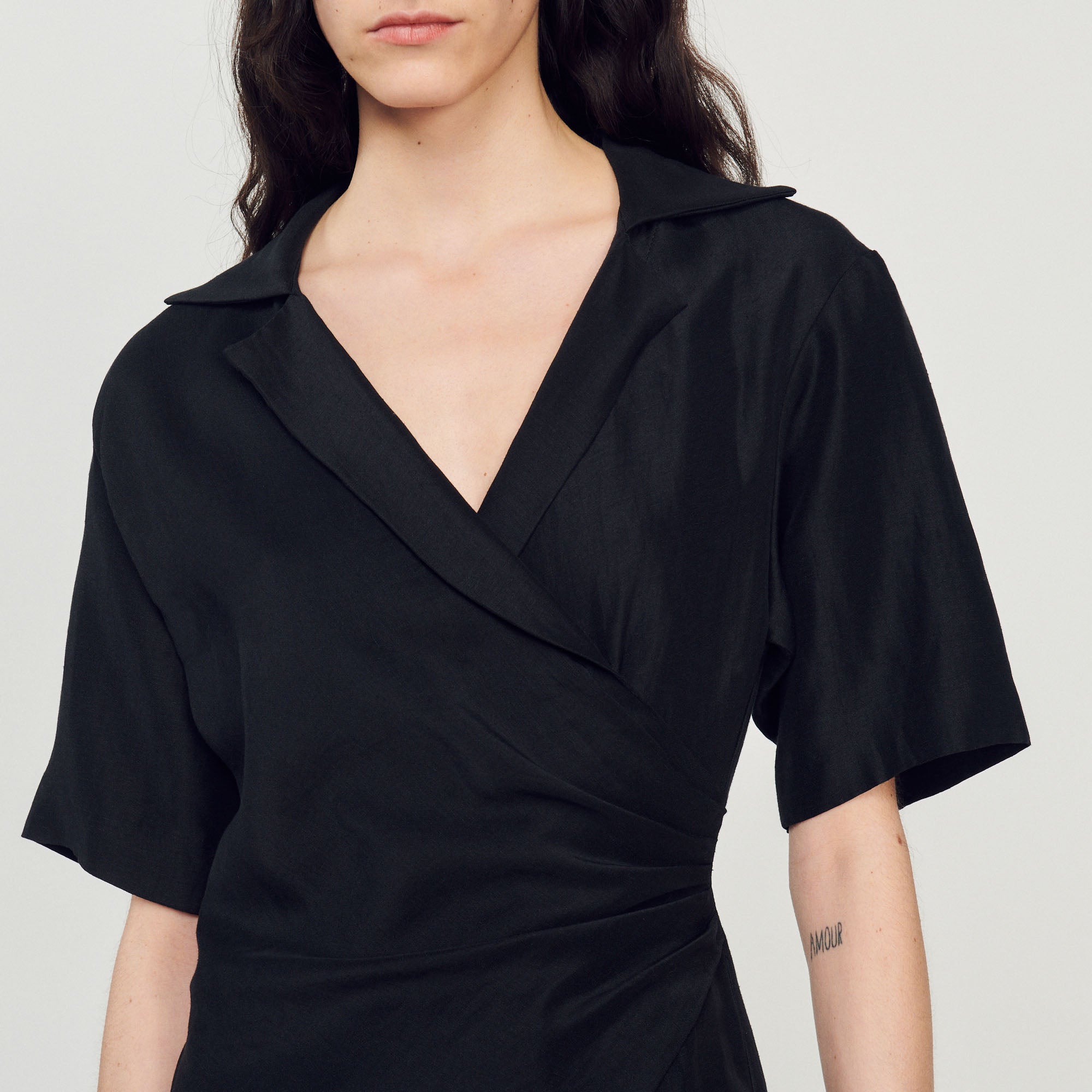 Robe drapée asymétrique Sandro seconde main