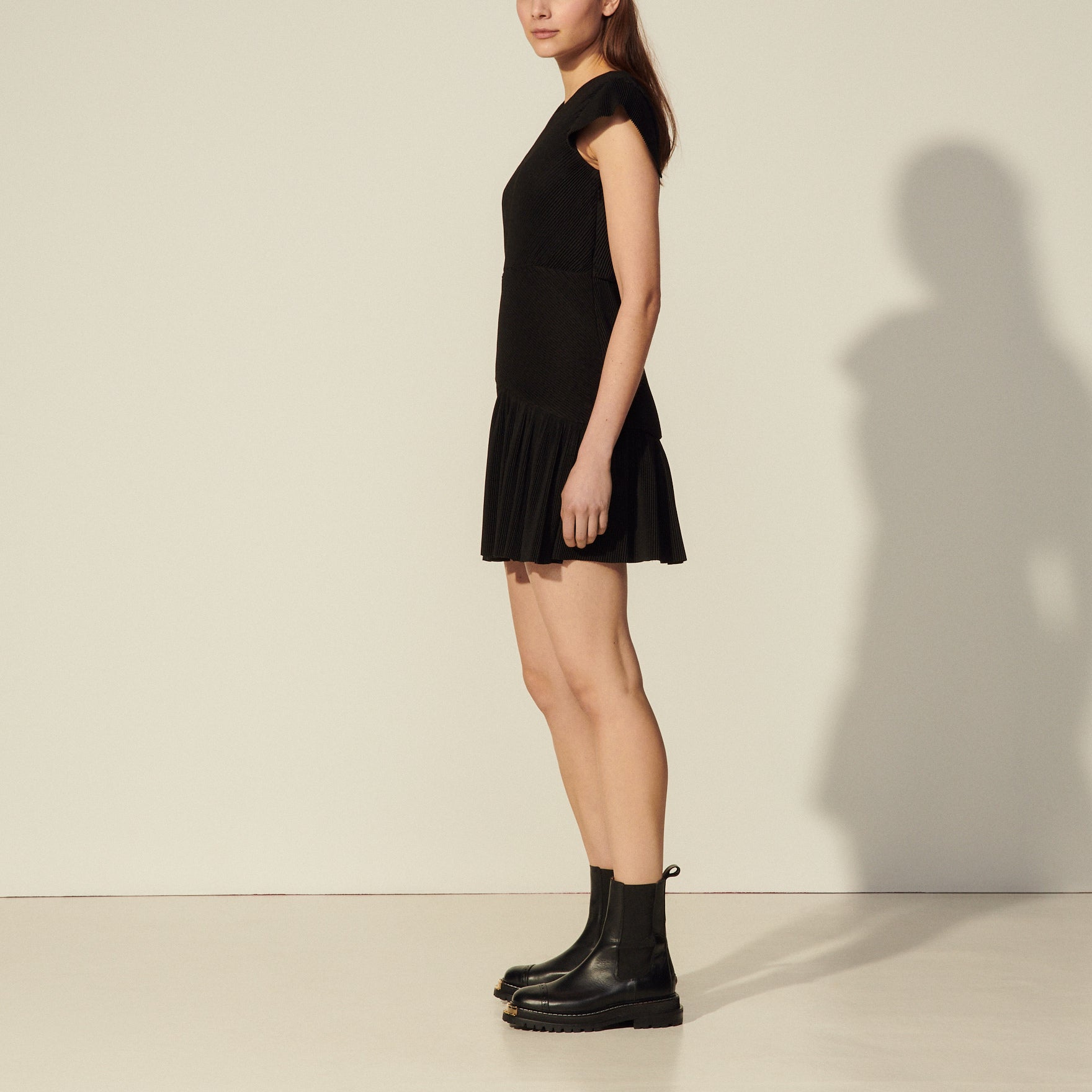 Robe courte plissée Sandro seconde main