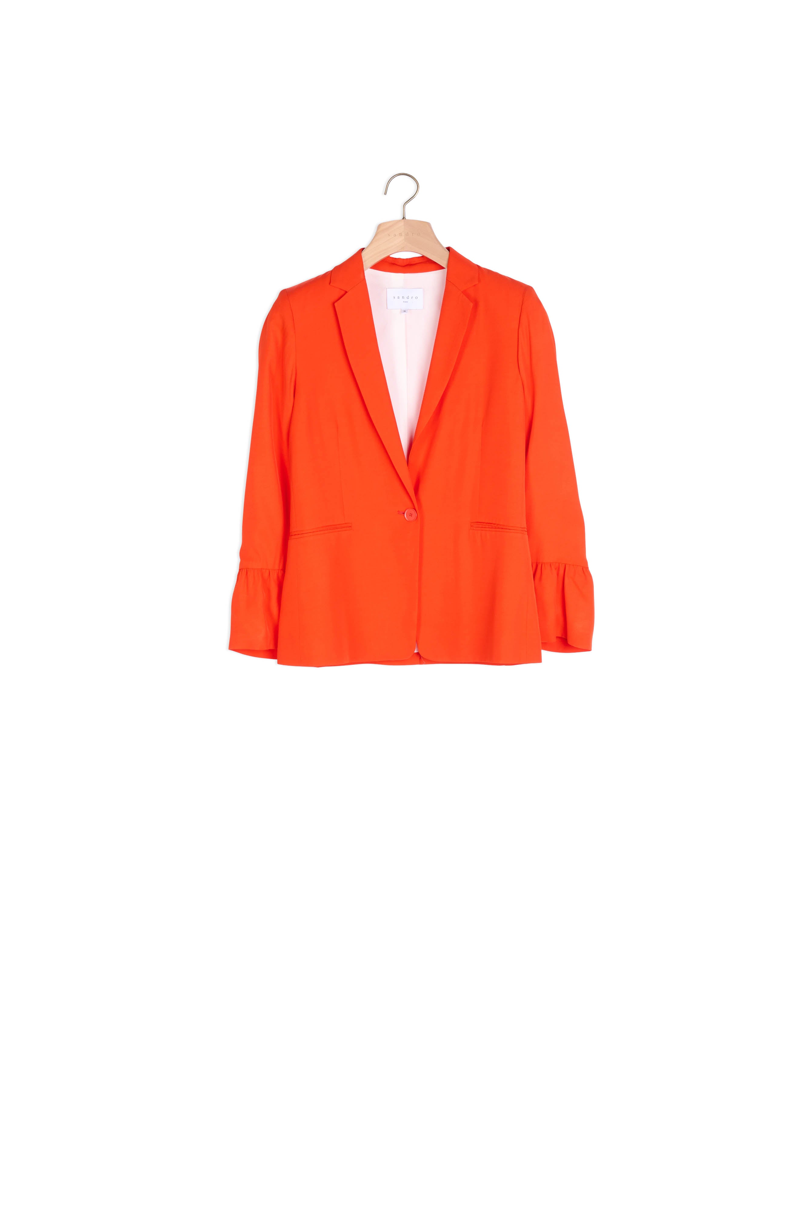 Veste de tailleur avec manches volantées Sandro seconde main