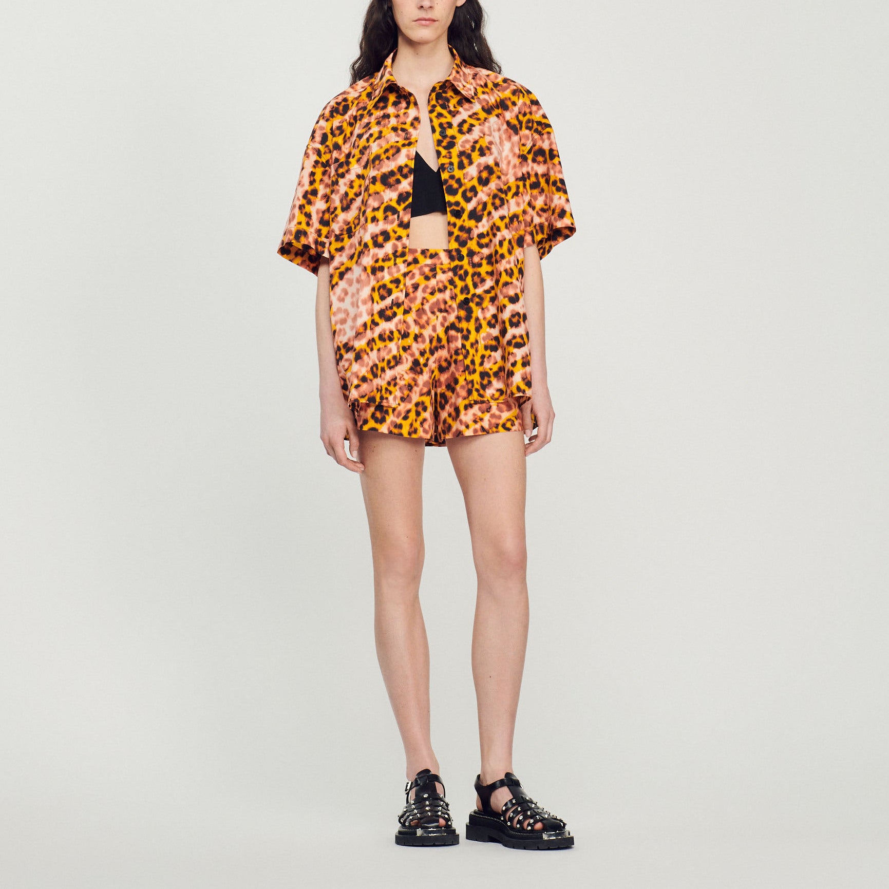 Chemise oversize léopard Sandro seconde main