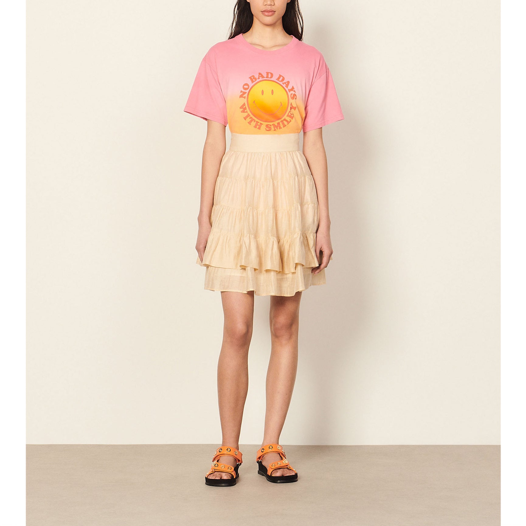 Jupe courte à volants Sandro seconde main